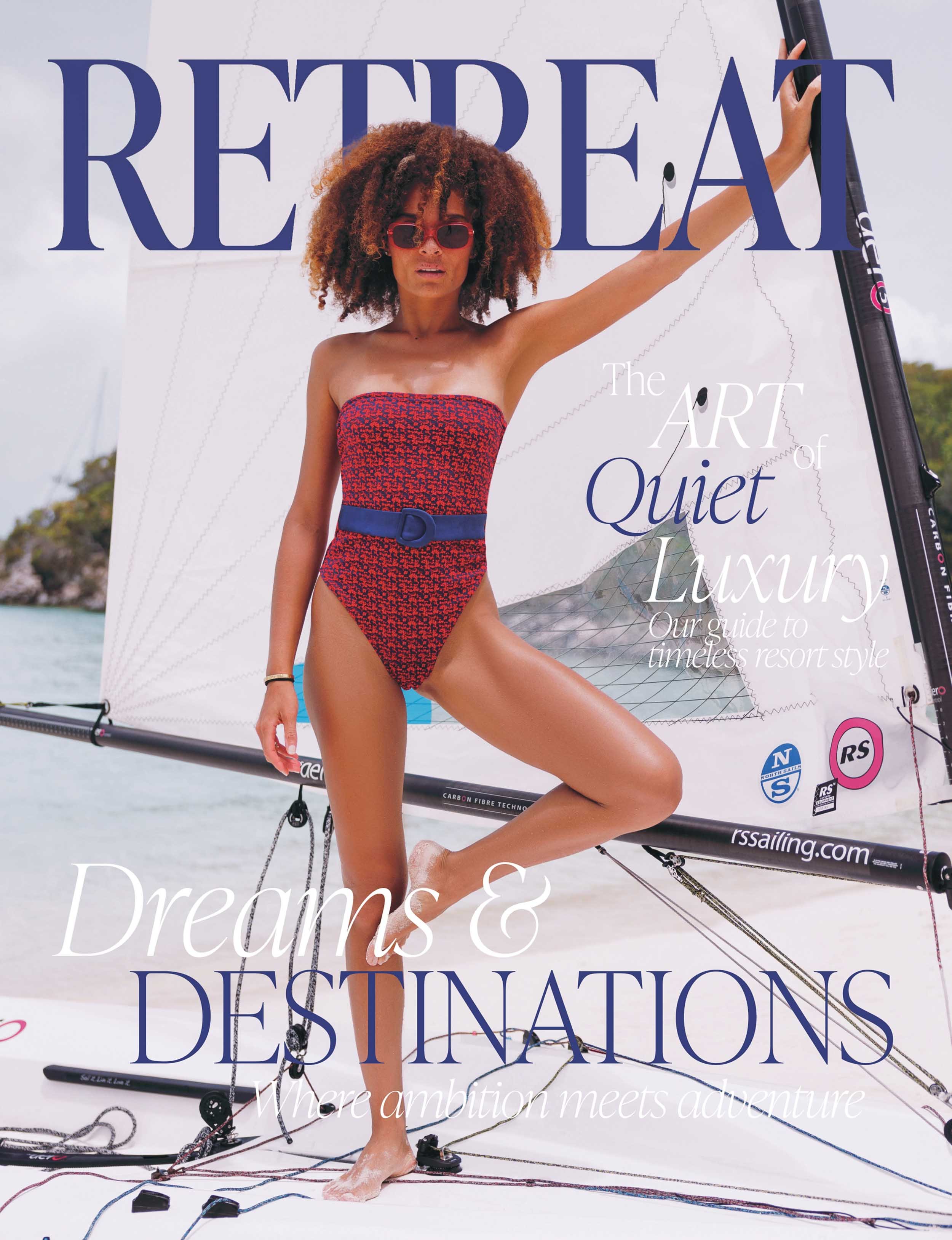 Bahamas Swimwear photographer Robyn Damianos photograph of Bahamas model Sienna Evans for the cover of Retreat Magazine