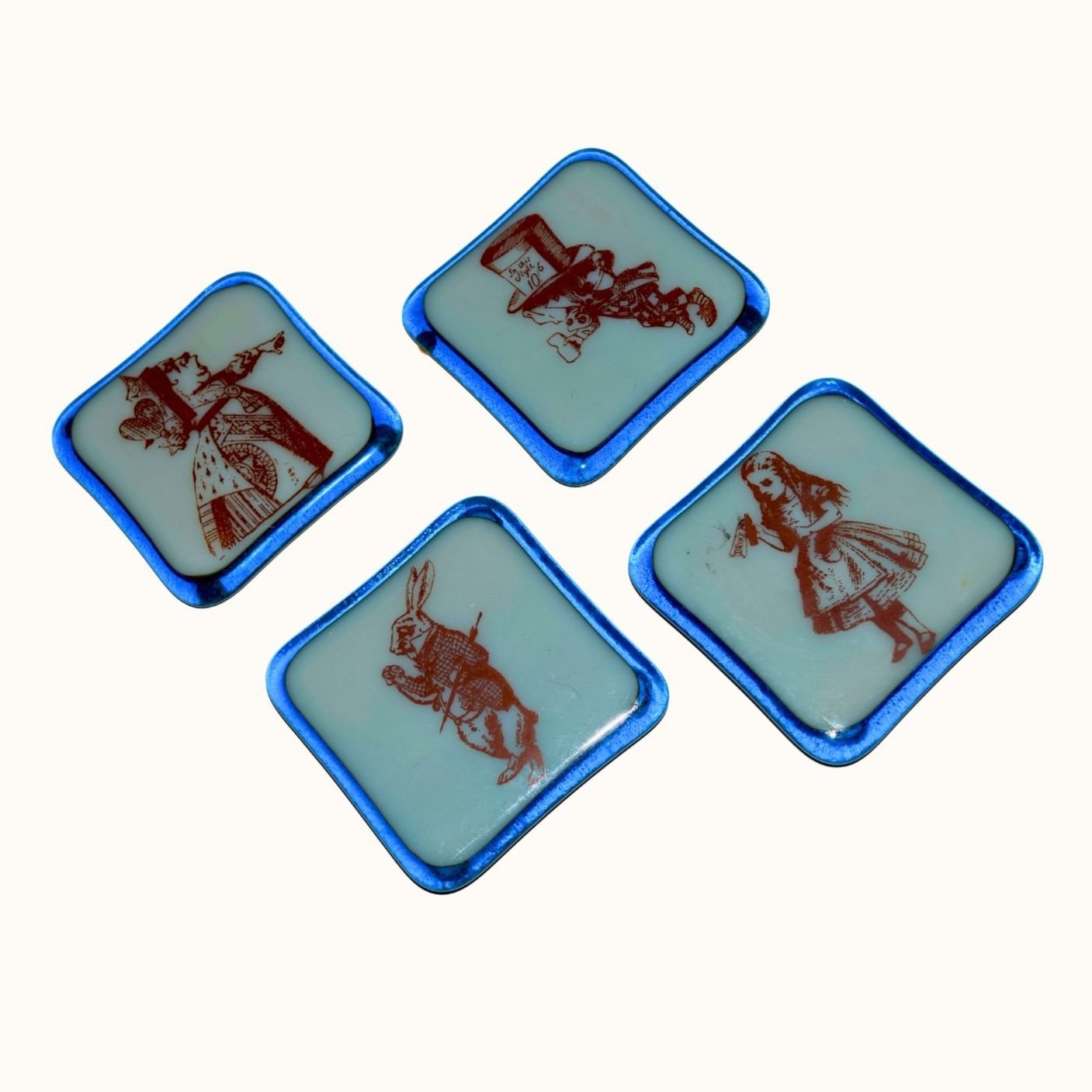Vintage Alice in Wonderland Tile Coasters