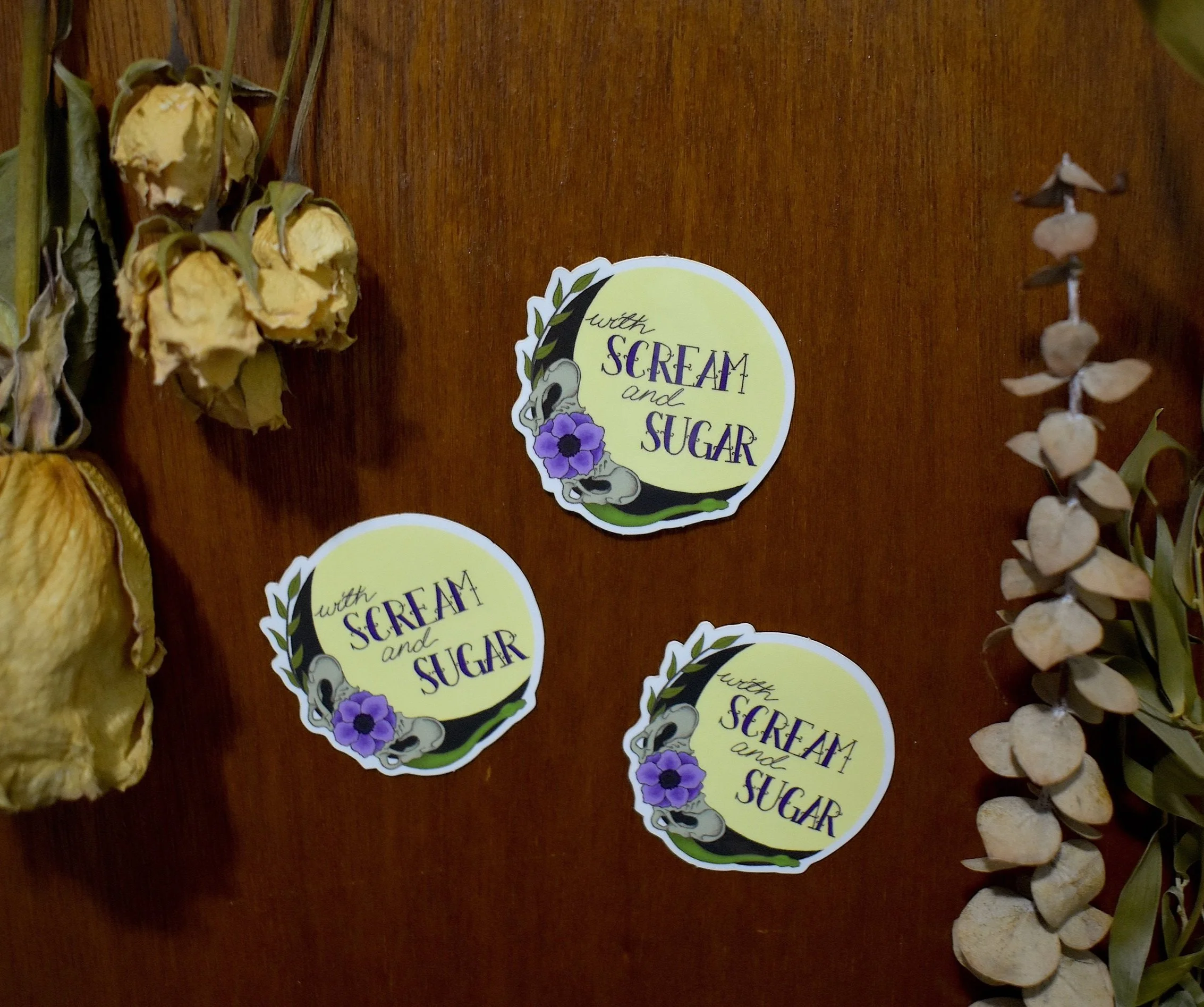 WithScreamAndSugar Logo Stickers