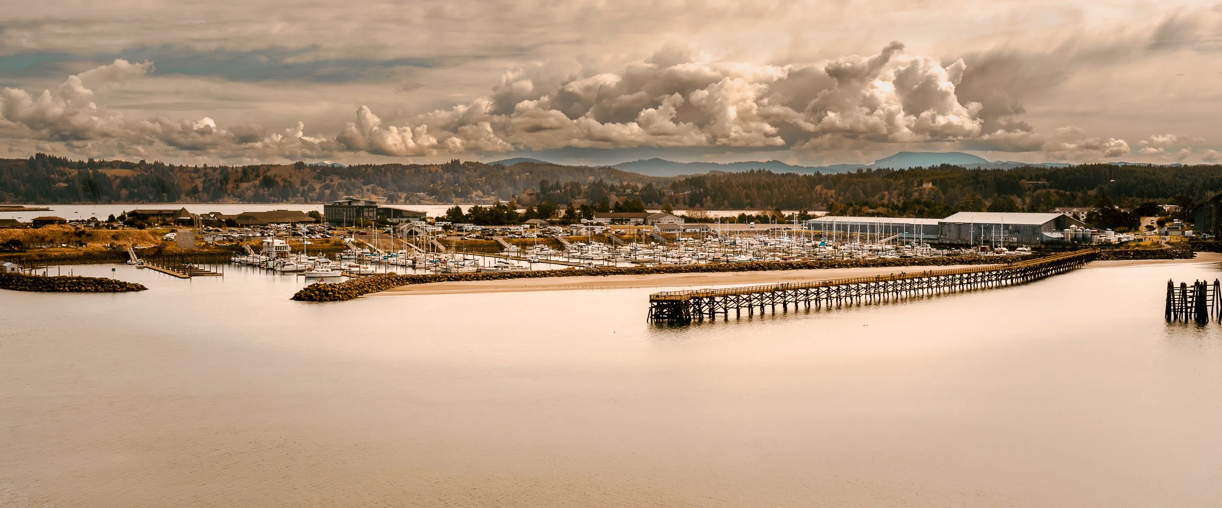 Newport Port and Pier Under Clouds.jpg