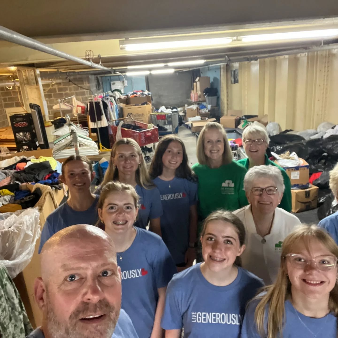 Today we got split up 💔
Heath's group helped sort donations at St Patrick Center, an organization that focuses on supporting people who are unhoused in St. Louis.
#elca #lutheran #stlouis #serveboldly #serveboldlystlouis #livegenerously