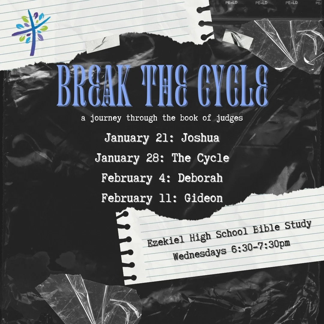 📣 hey high schoolers
 
join us for a Bible study series as we journey through the book of Judges ⚖️