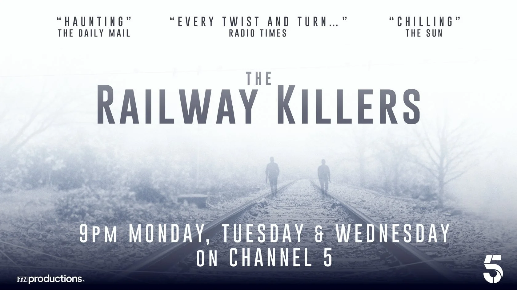 Director Rob McCabe's promotional poster for Channel 5 documentary series 'The Railway Killers'