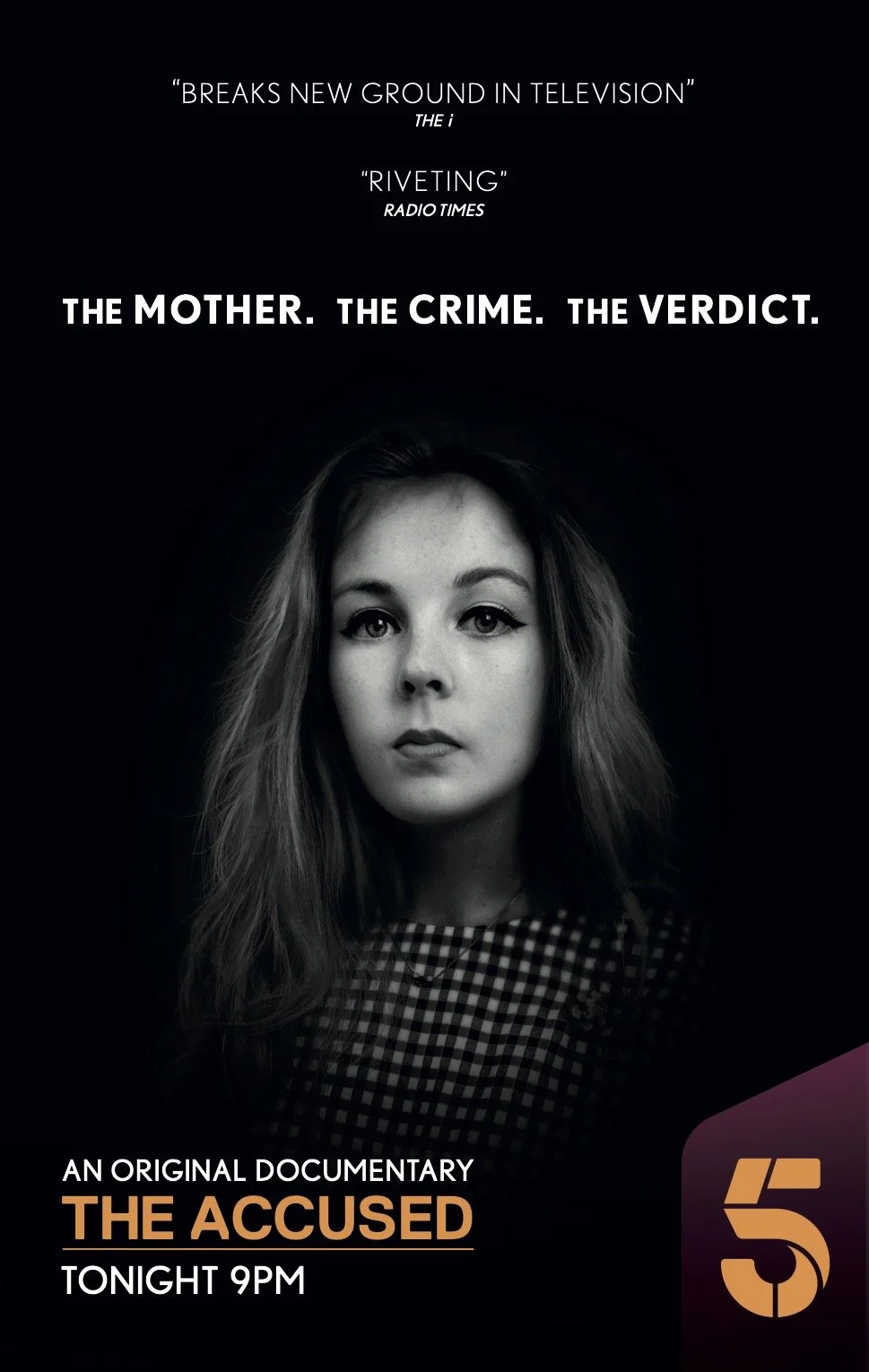 Director Rob McCabe's promotional poster for Channel 5 feature documentary 'The Accused'