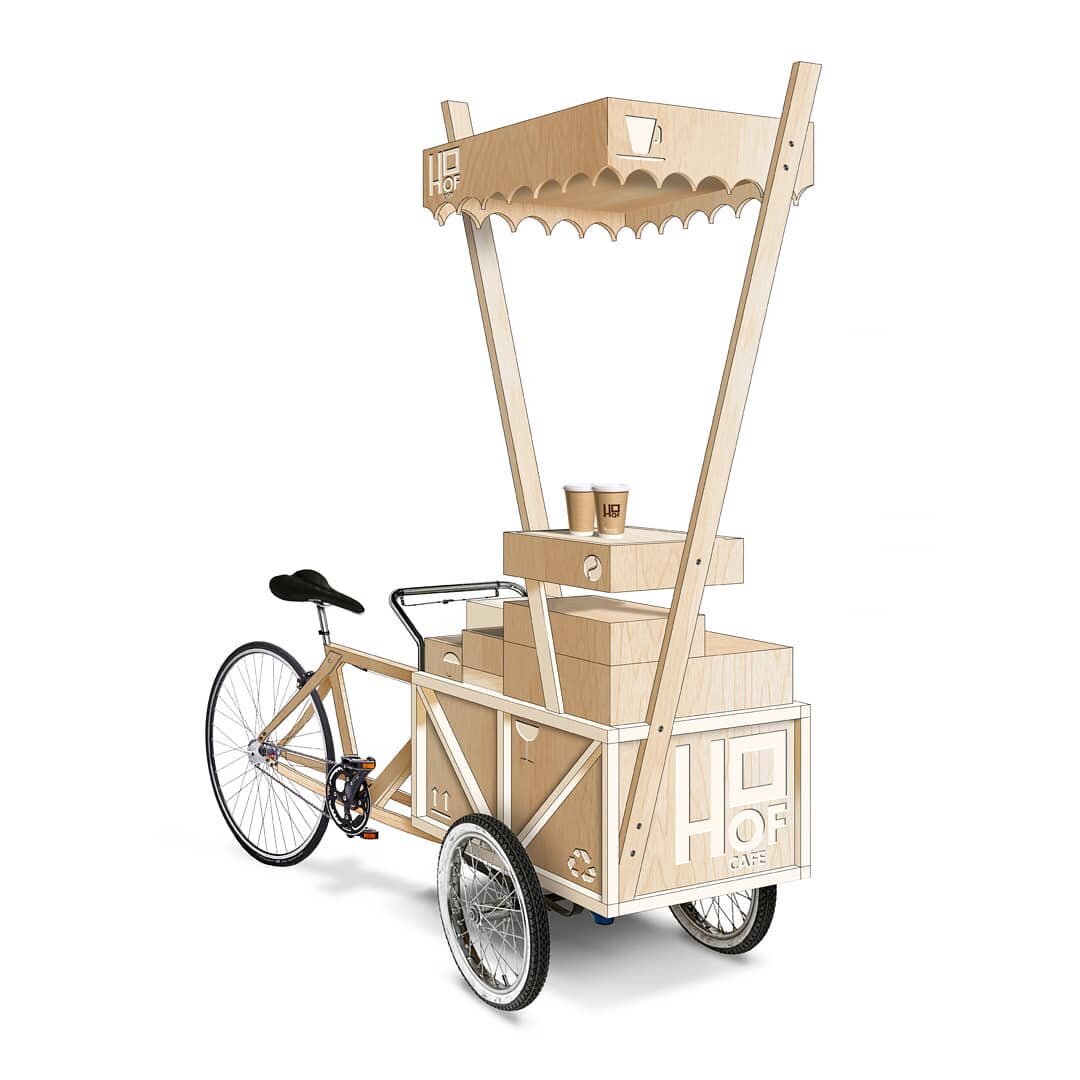 Coffee on wheels design proposal I did for HofCafe Kronstadt under Exhibit Arhitectura.
Concept: Teodor Constantin
Bike frame: @cohandco
The wood frame design of Coh&amp;Co was perfectly complementing the design language used on the project. There wa