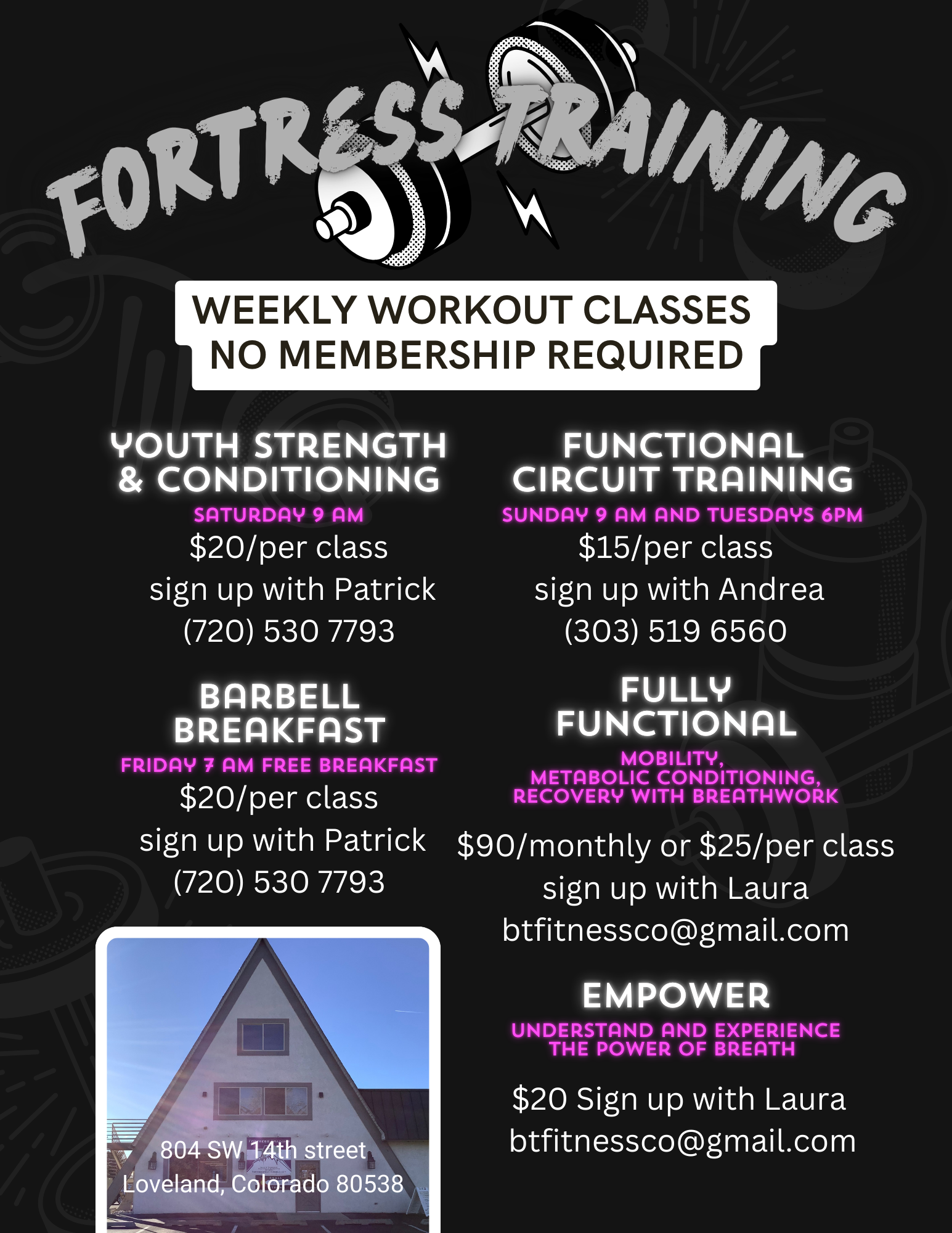 Weekly Workout Classes