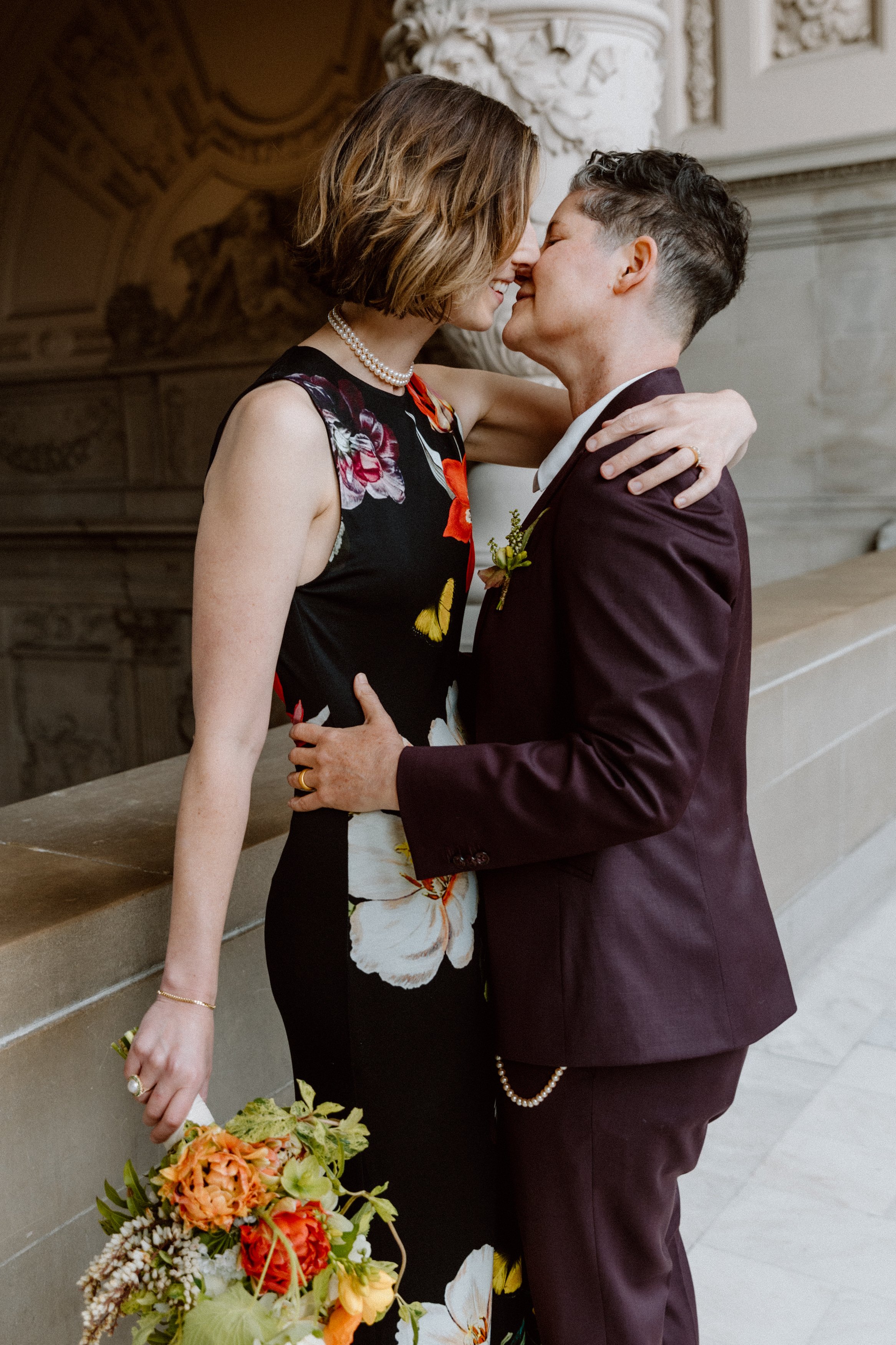 M + A | SF City Hall Wedding and celebration at penny roma