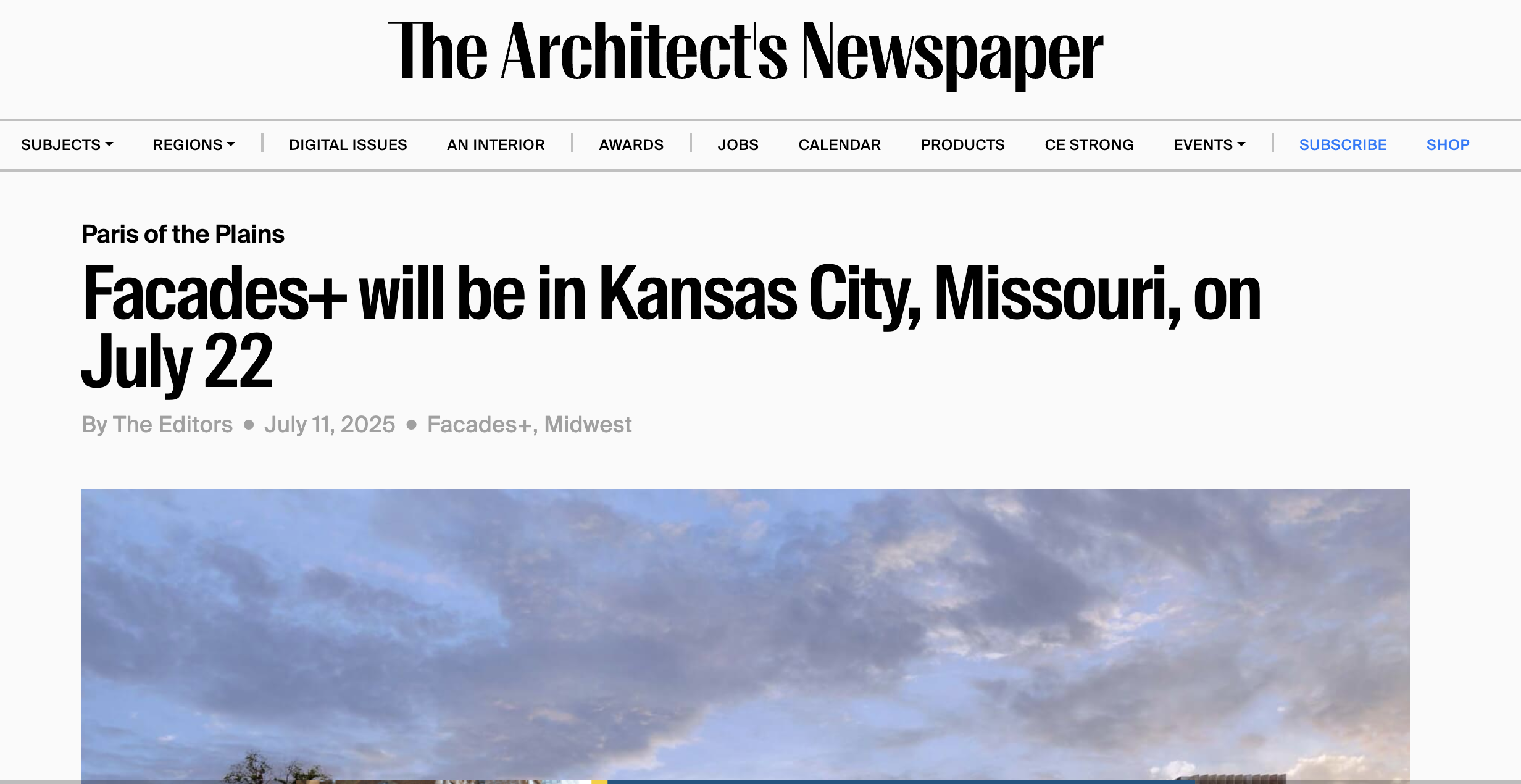 The Architect's Newspaper story cover