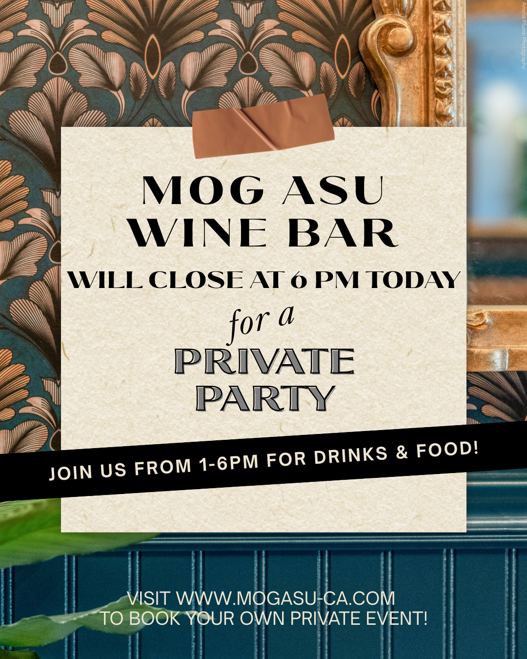 Closed from 6pm - 8pm for a Private Party.