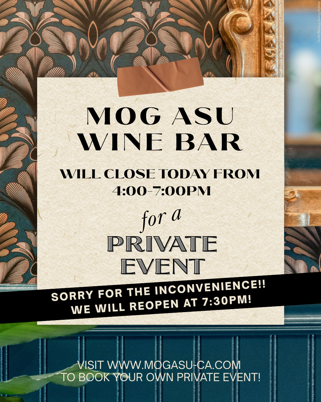 Closed from 4pm - 7pm for a Private Party - Open at 7:30pm