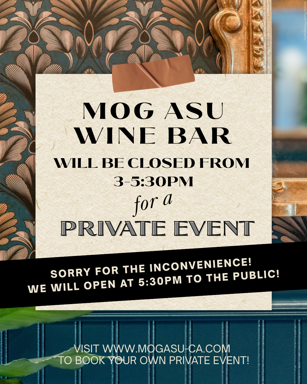 Closed from 3pm - 5pm for a Private Event - Open at 5:30pm