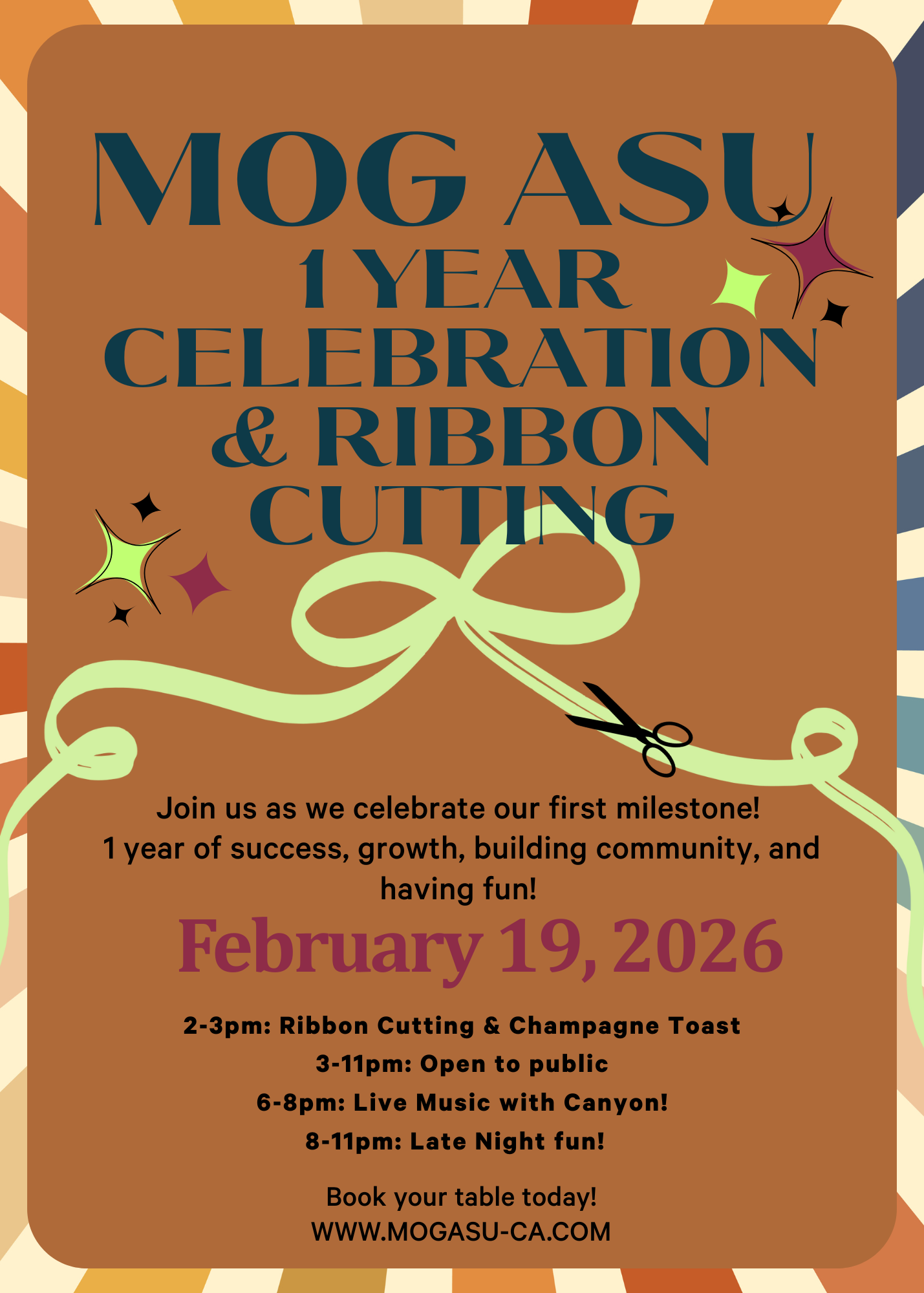 One Year Anniversary Party &amp; Evening of Live Music with Canyon!