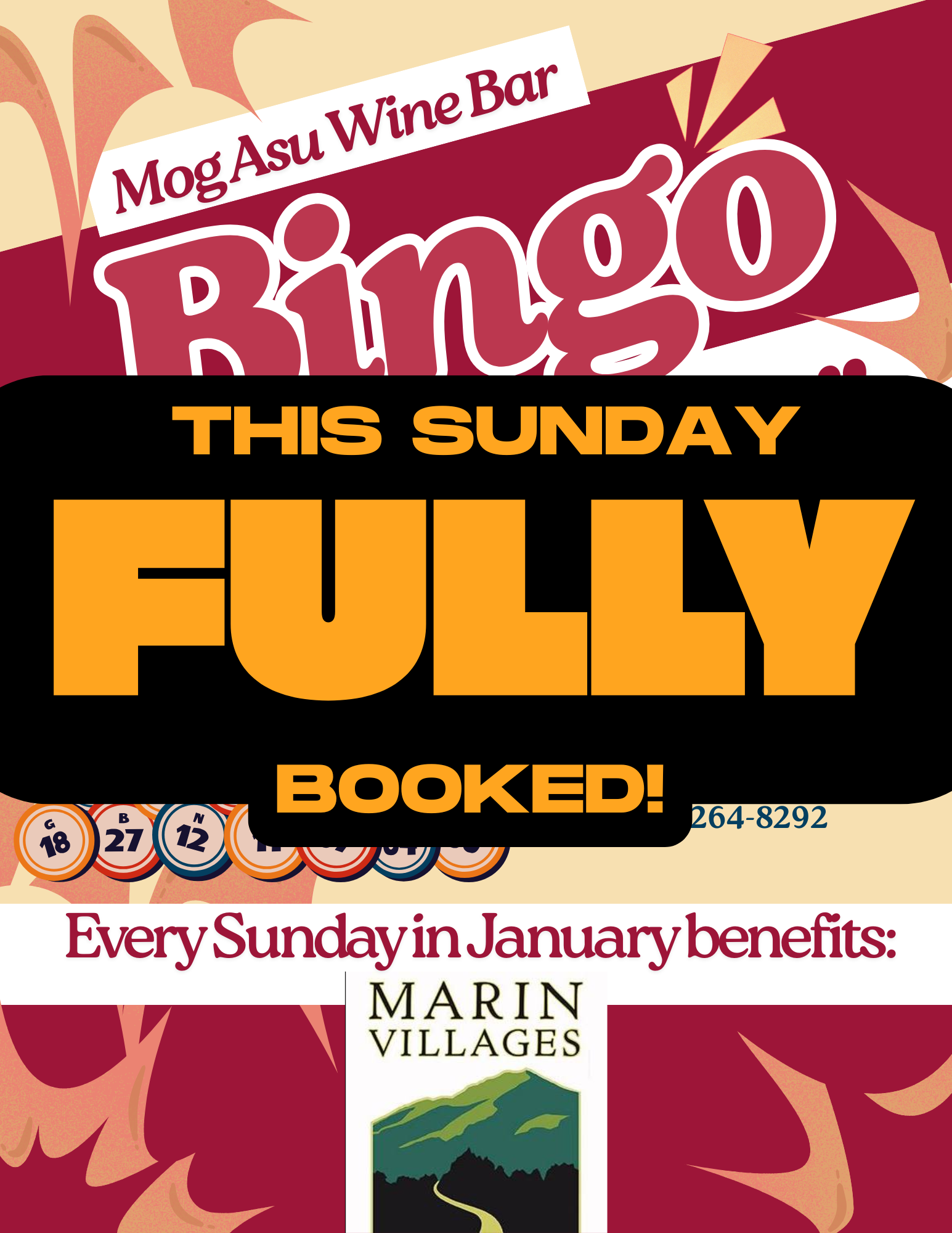 Bingo @ Mog Asu benefiting Marin Villages 