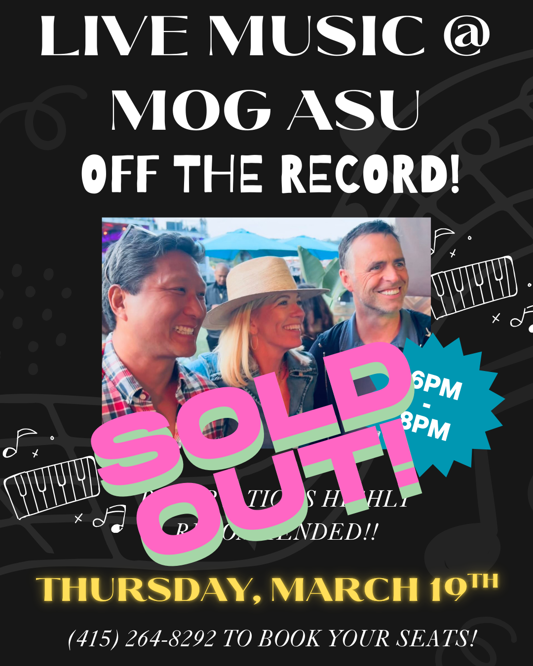 Evening of Live Music w/ Off the Record!