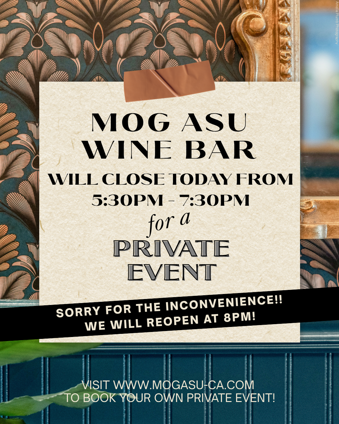 Closed 5:30pm-7:30pm for Private Event