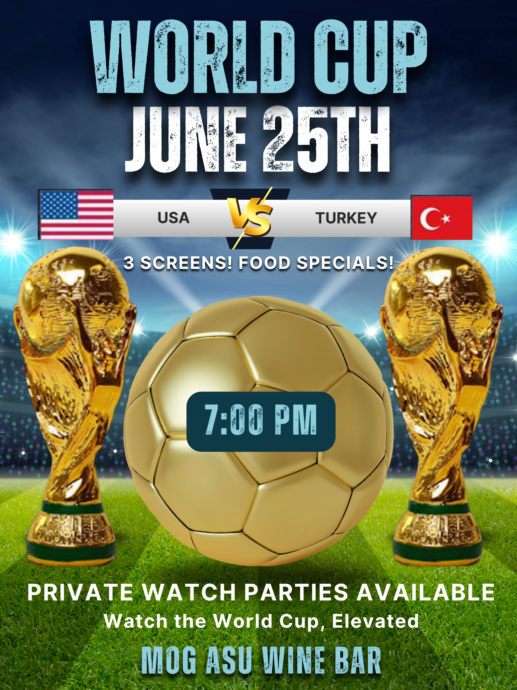 World Cup!!! USA vs Turkey @ 7pm!