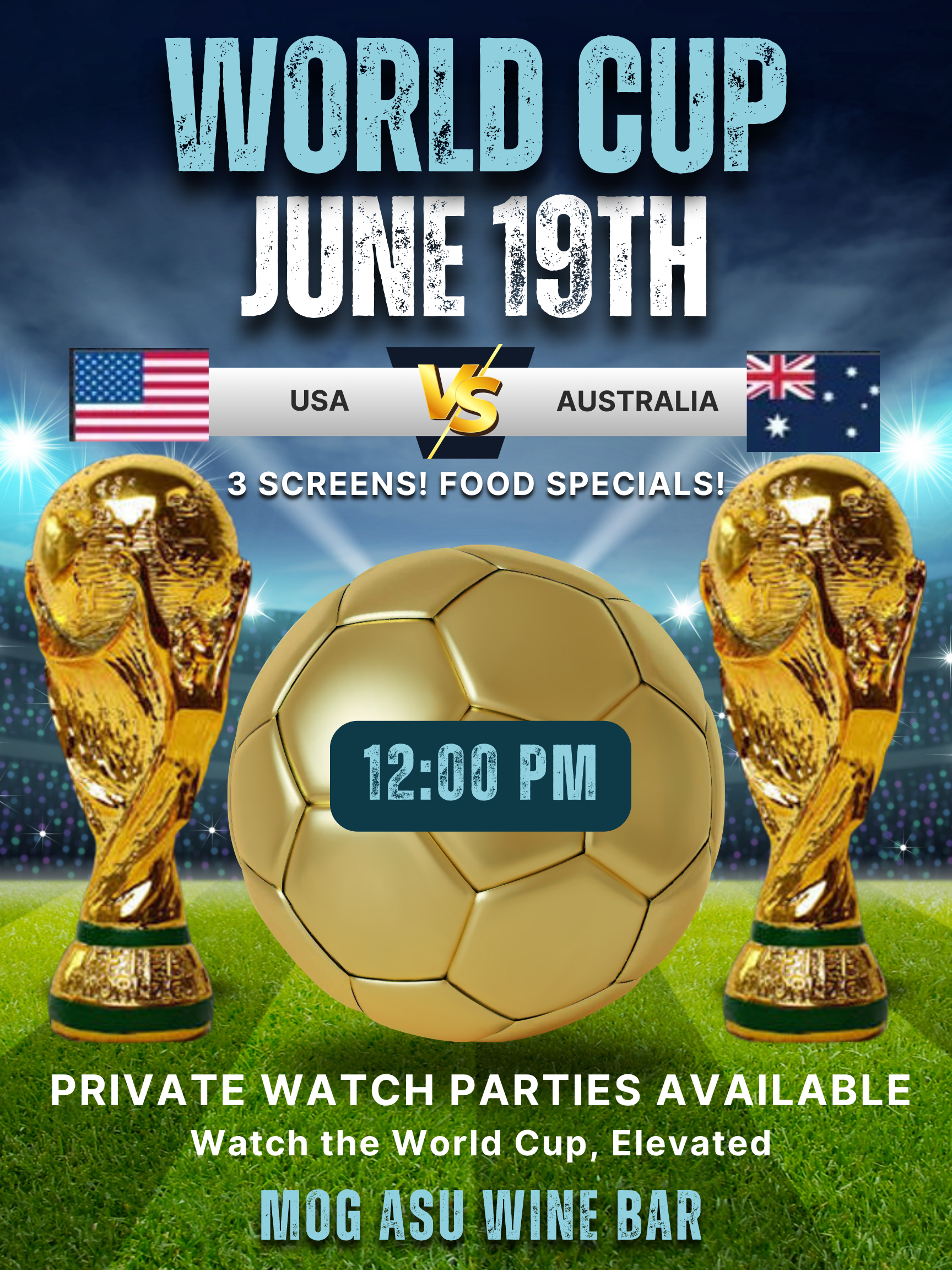 World Cup!!! USA vs Australia @ noon!
