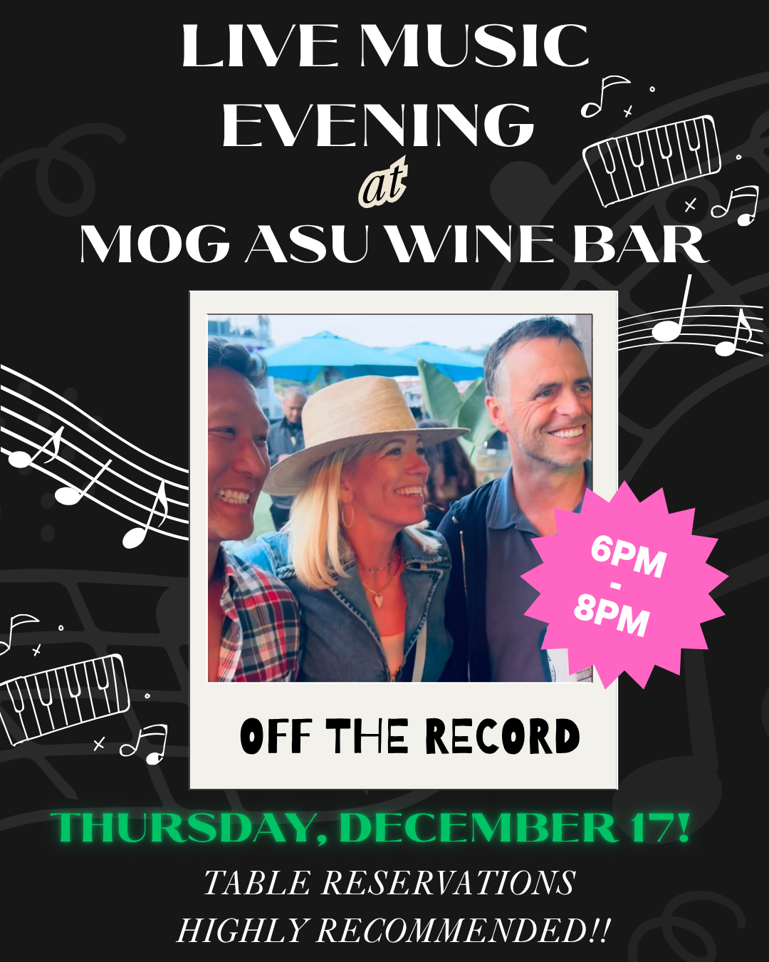 Evening of Live Music with Off the Record!