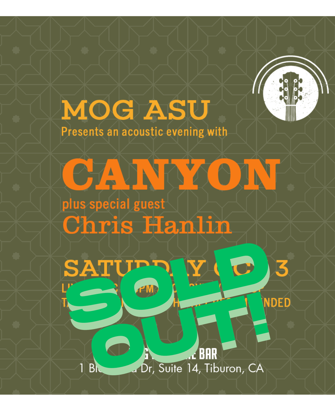 SOLD OUT! Evening of Live Music w/ Canyon!