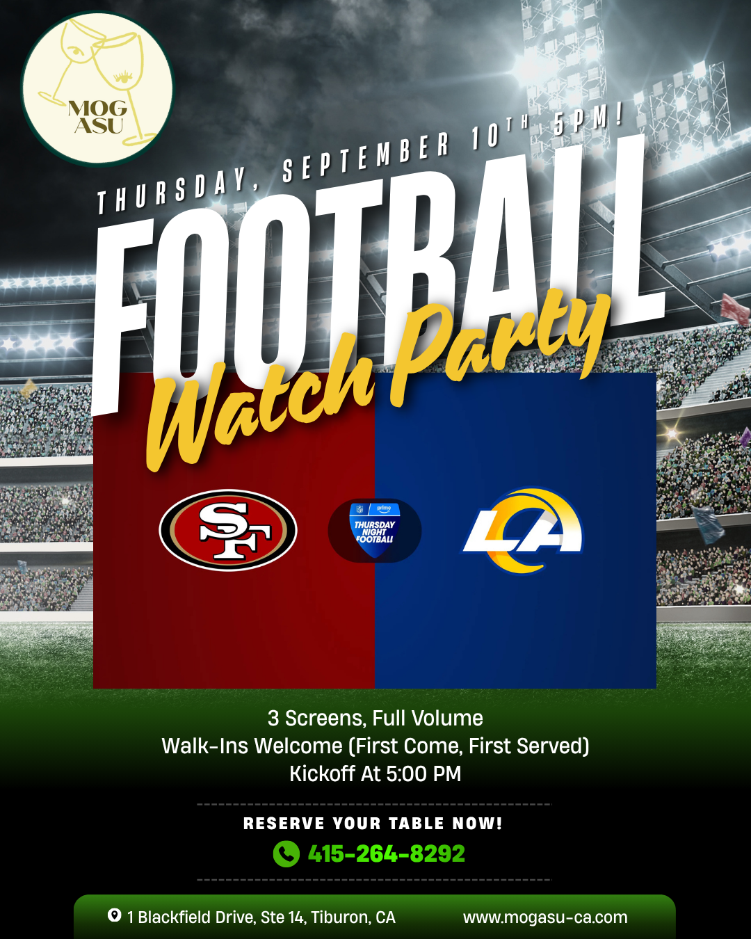 49'ers Opening Day Watch Party!!