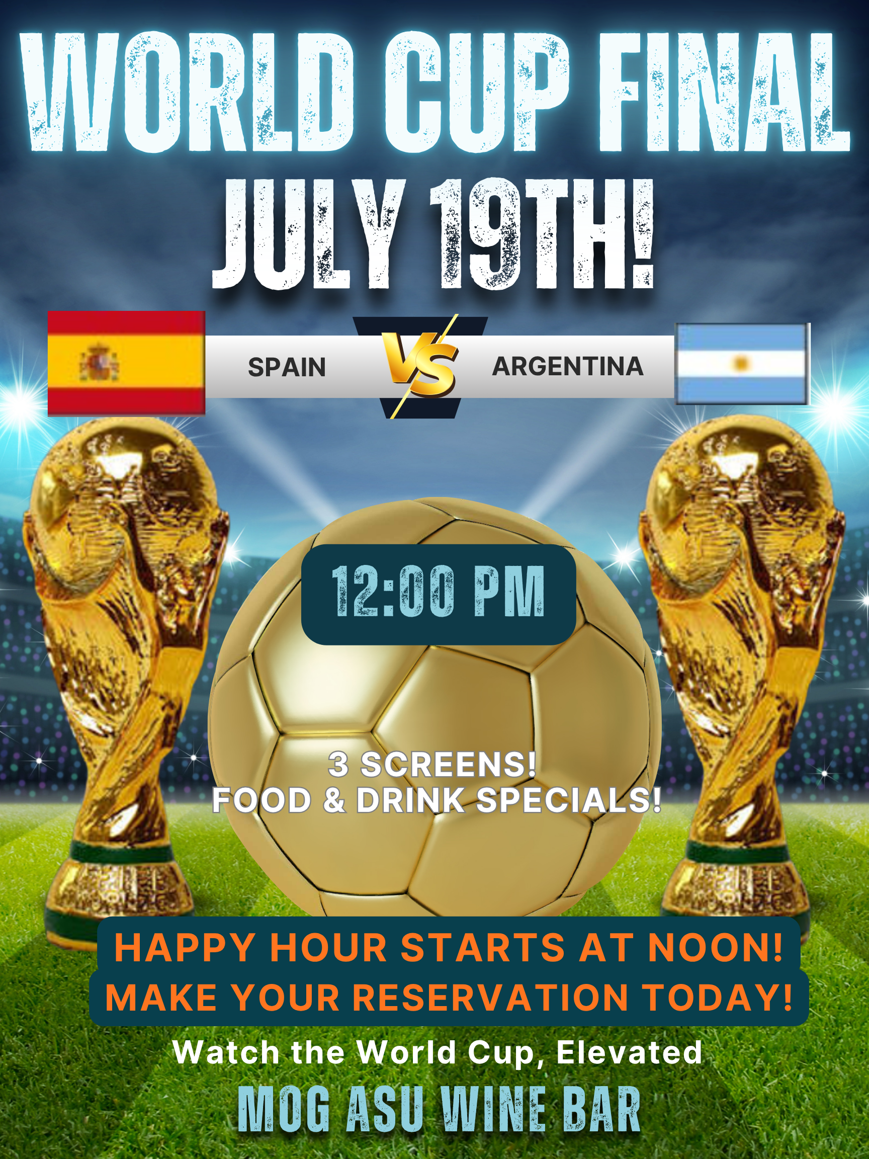 World Cup FINALS!!! Spain vs Argentina @ 12pm!!