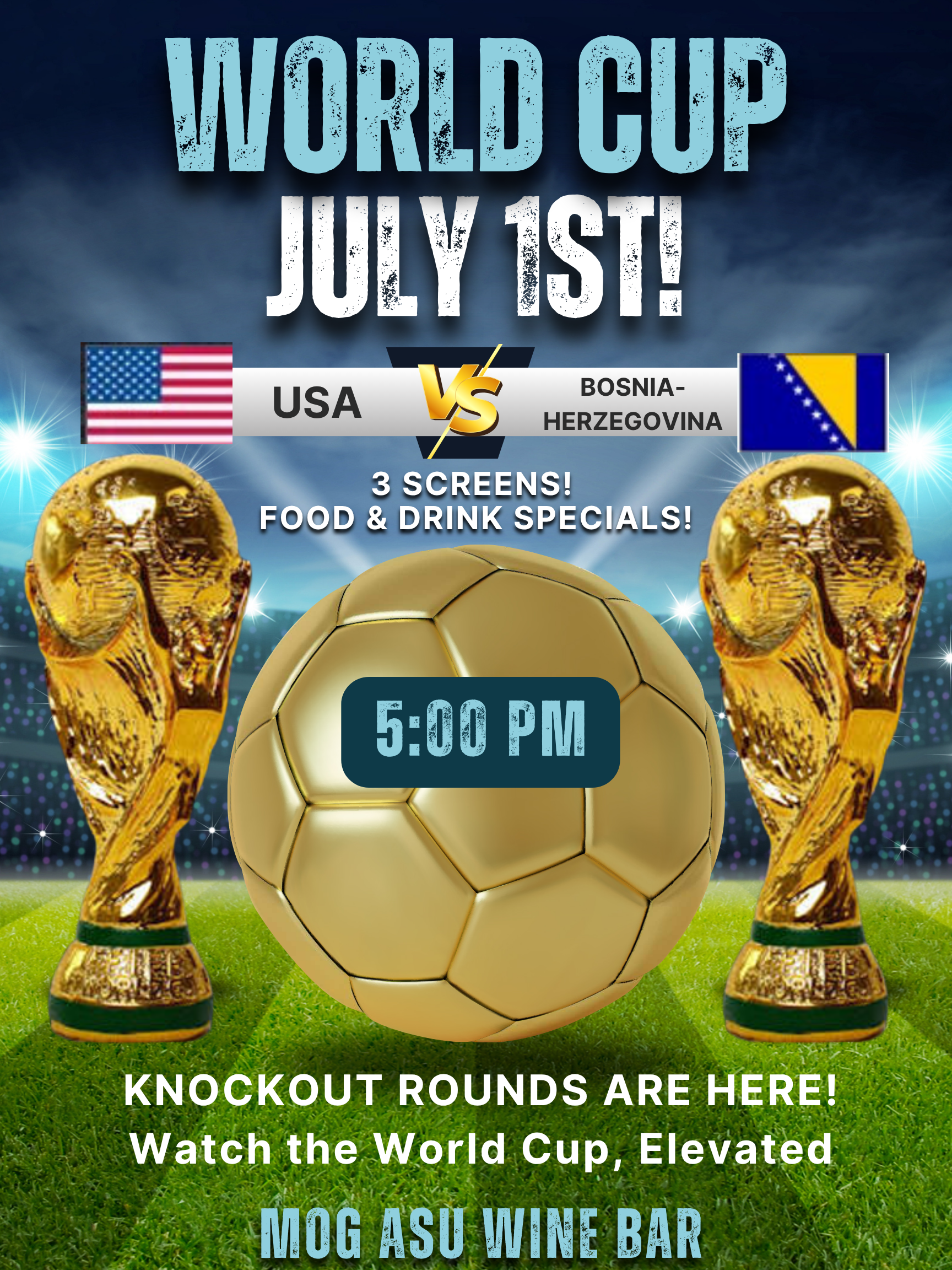 World Cup!!! USA vs Bosnia-Herzegovina @ 5pm!! 