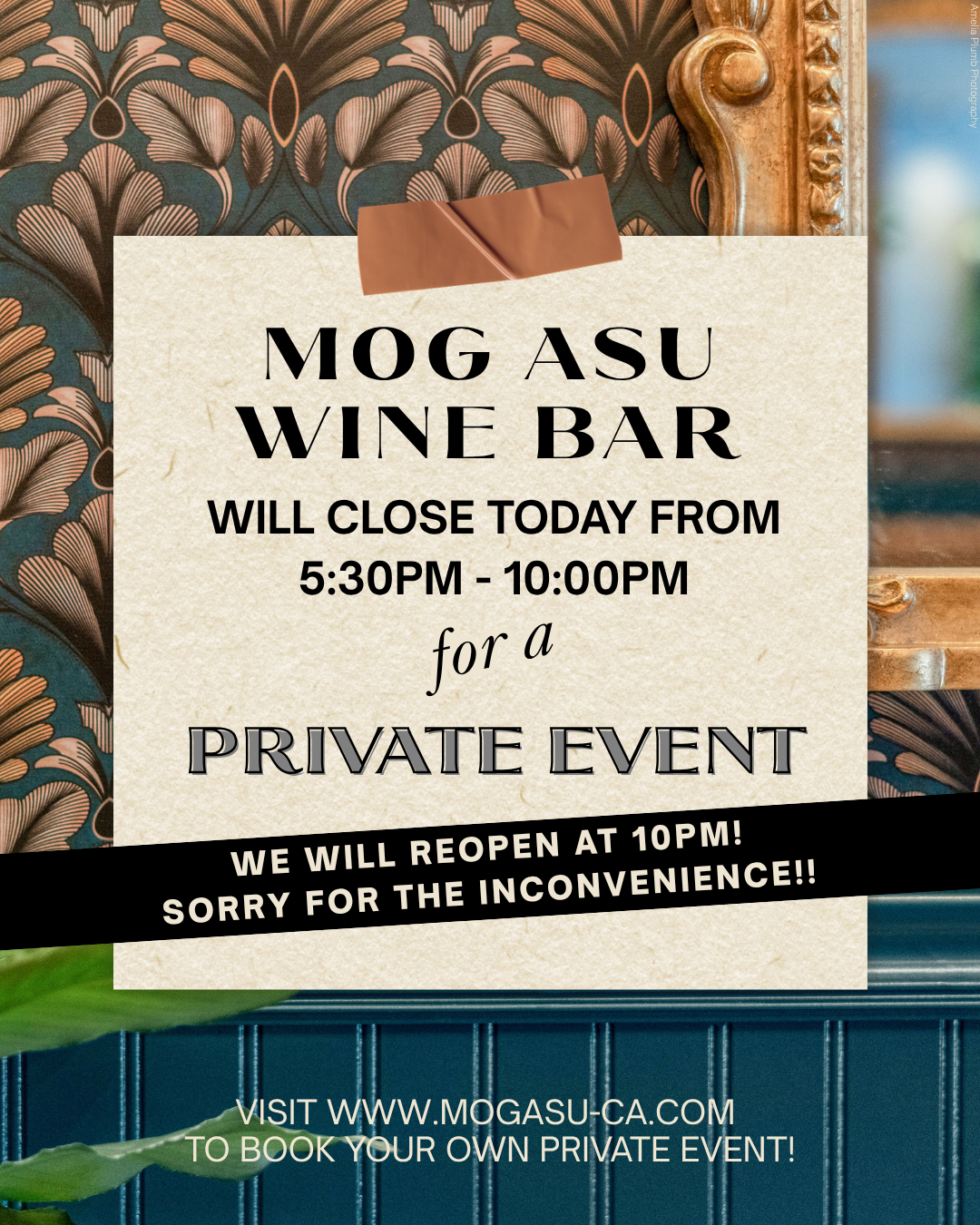 Closed from 5:30pm - 10pm for Private Event