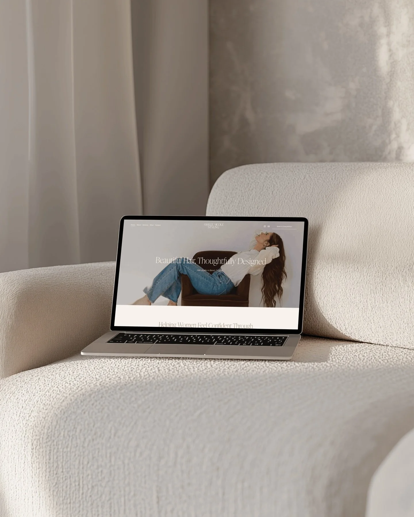 I&rsquo;m so excited to share this new launch for @ashlee_nicole_styling &mdash; a luxury hair stylist in Bend, who specializes in curated extensions and transformative colour. ✨

Ashlee&rsquo;s goal was to give women the luxurious, confidence-boosti