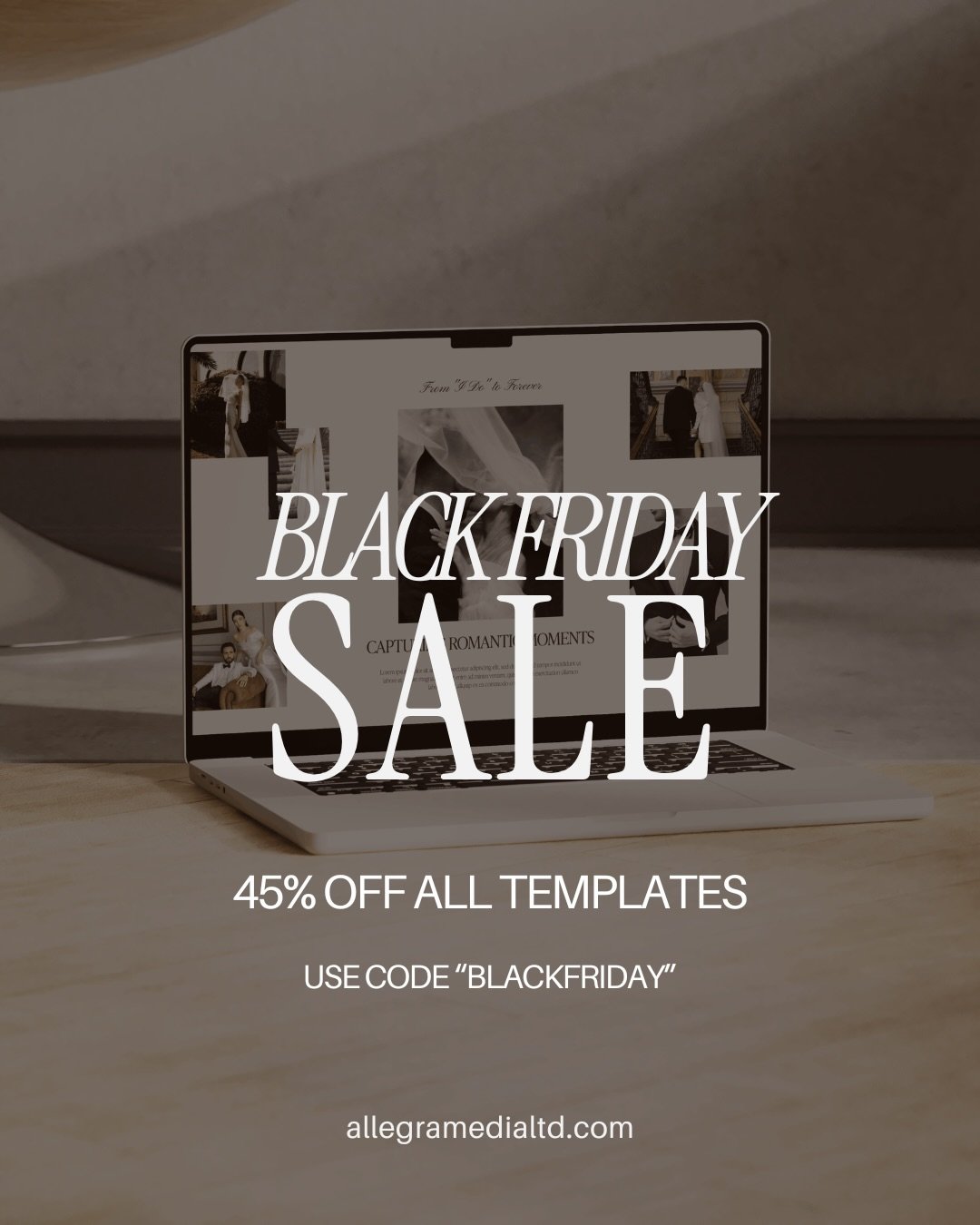 The biggest sale of the year is here!! 🤍

The Black Friday Sale is officially live, and all website templates are now 45% off &mdash; perfect for the DIY-savvy business owner ready to launch or refresh their site with confidence. ⚡️👩🏽&zwj;💻

If y