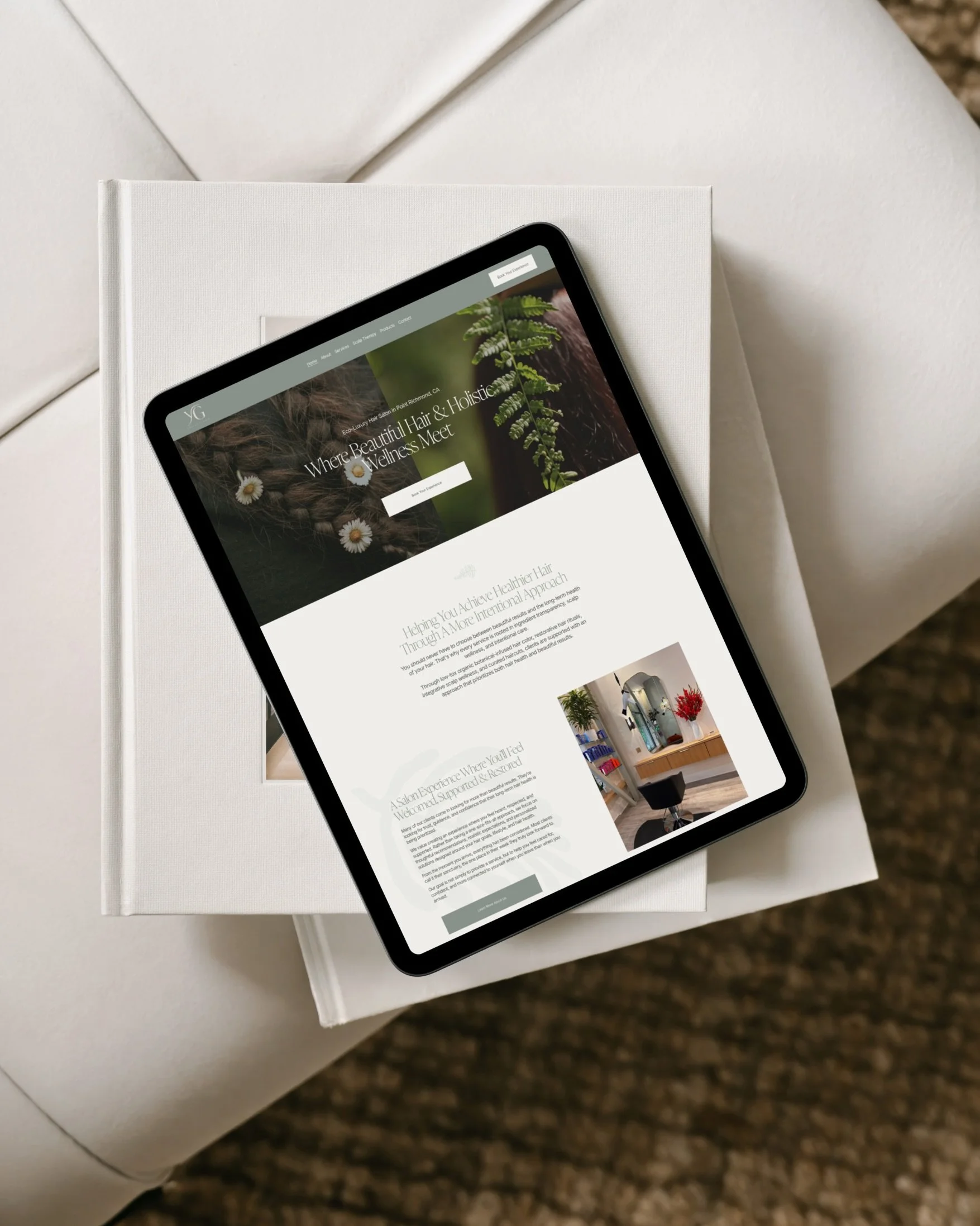 The YG Holistic Hair website is officially live. 🤍

When @ygholistic_hair first reached out, her website no longer reflected the business she had built.

She had evolved far beyond a traditional salon, creating an eco-luxury space centered around sc