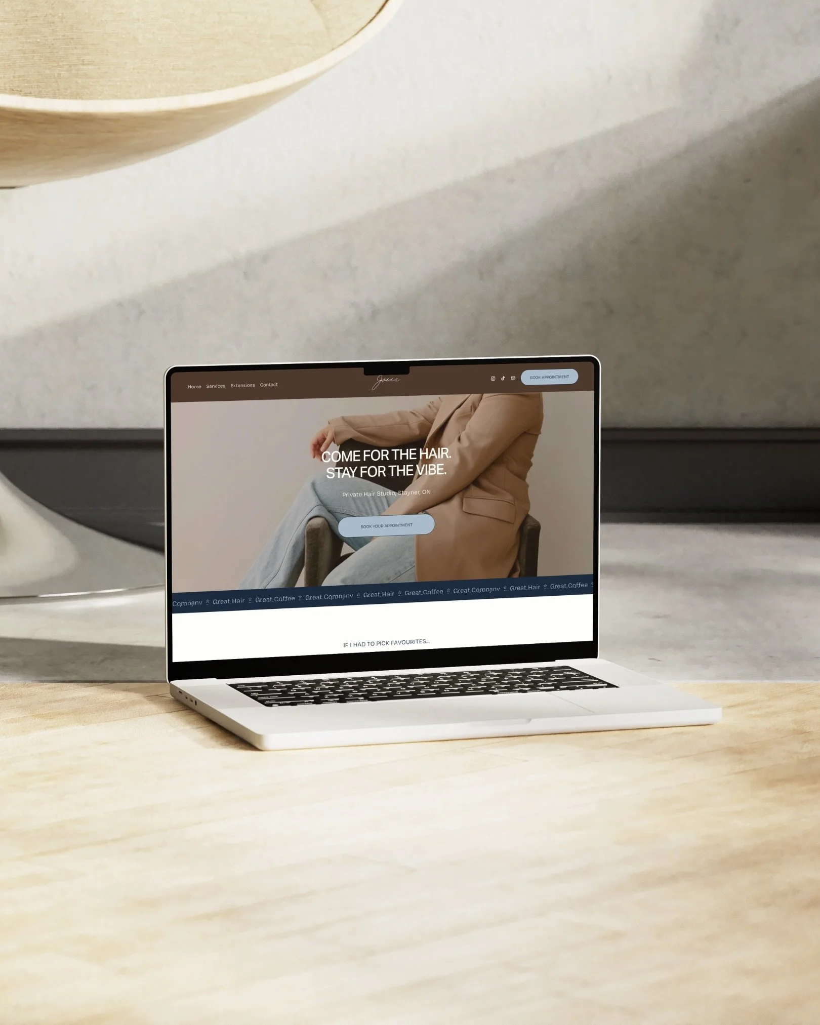 The Studio Joans website for @leigh.paints.hair is officially live!🤎⚡️

Leigh reached out to me while getting ready to open her own private hair studio and wanted a website that felt just as personal as her brand.

We wanted to move away from the ty