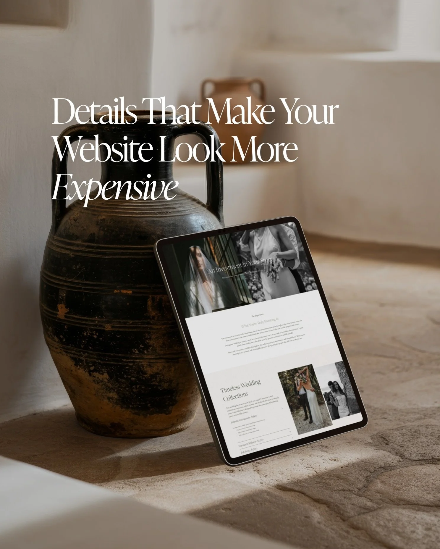 Your website is made up of so many small details, and those details are what create the overall feeling someone gets when they land on it.

It&rsquo;s the white space, the typography, the layouts, the movement, and the way everything works together. 