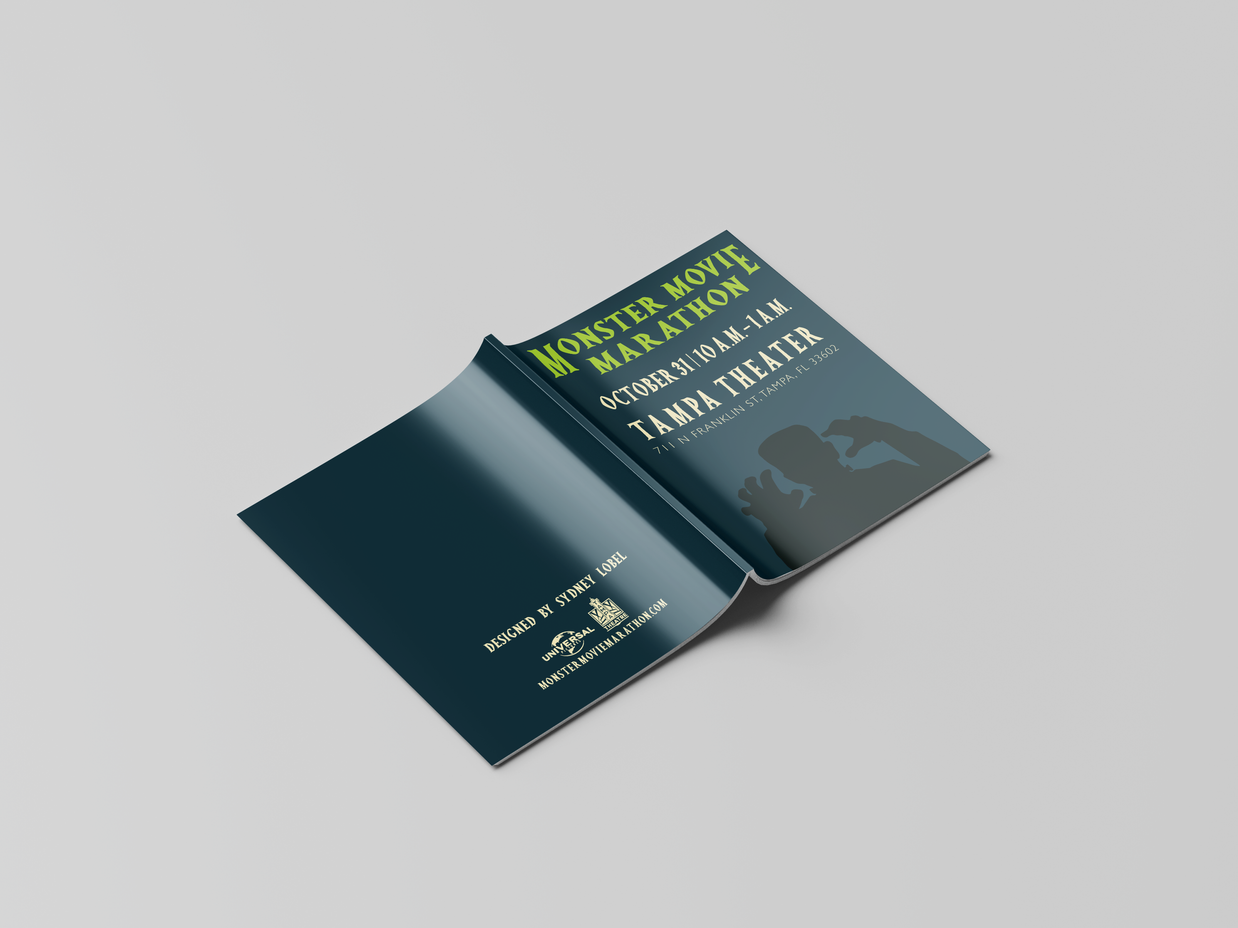 The front and back cover of the program with the sponsor's logos and the event's website on the back. 