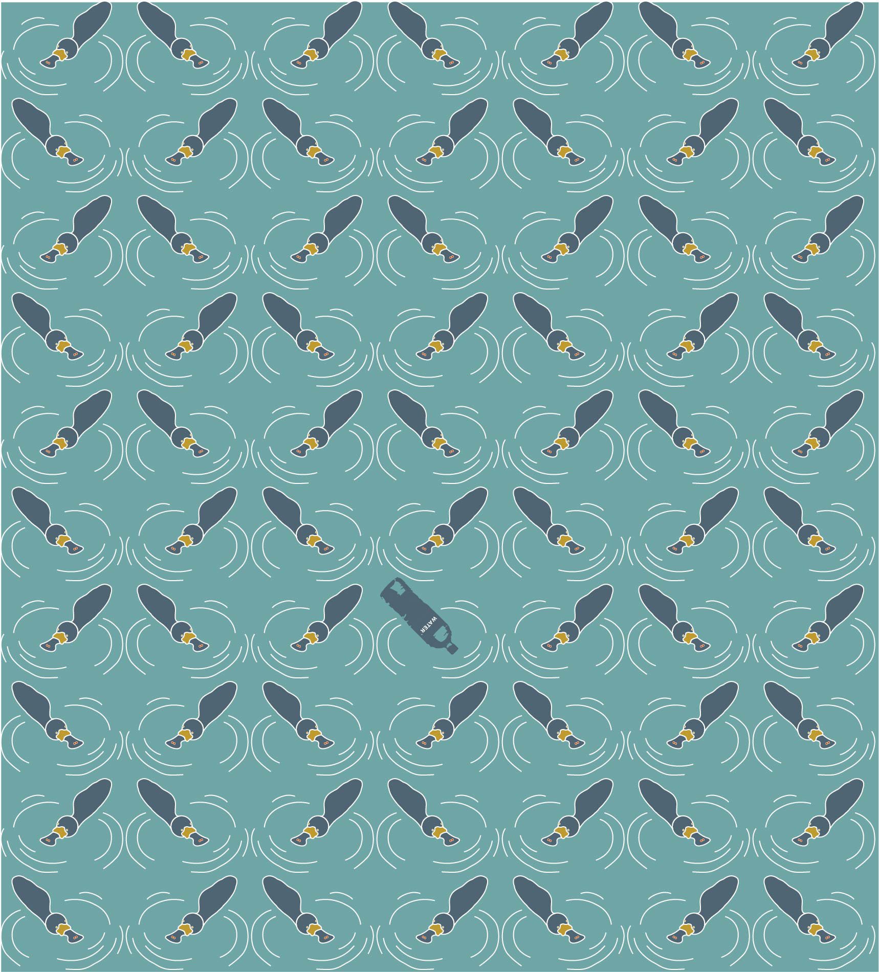 Platypus water bottle pattern