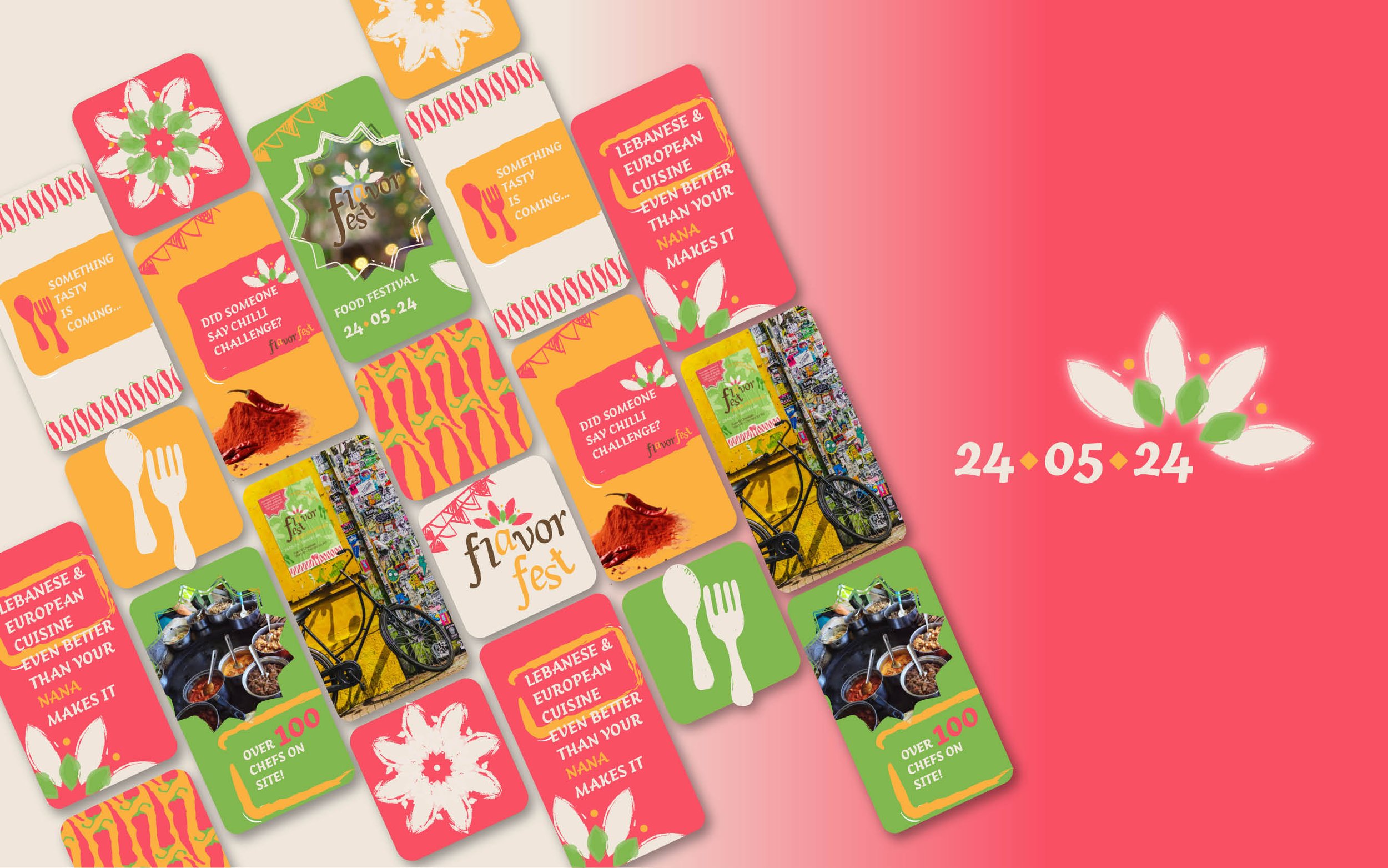 Flavor Fest Food Branding Social Media Design