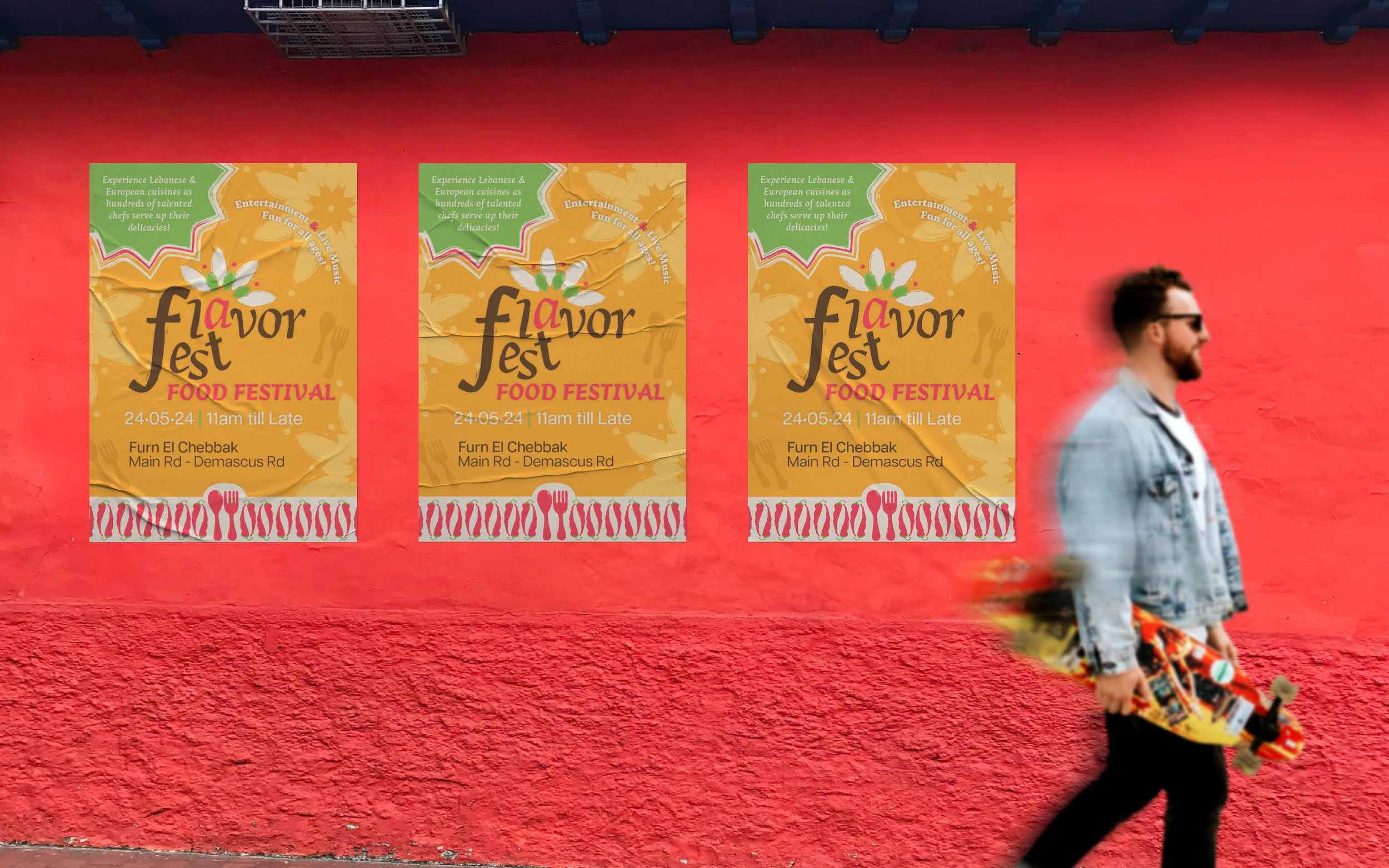 Flavor Fest Food Branding Poster Design