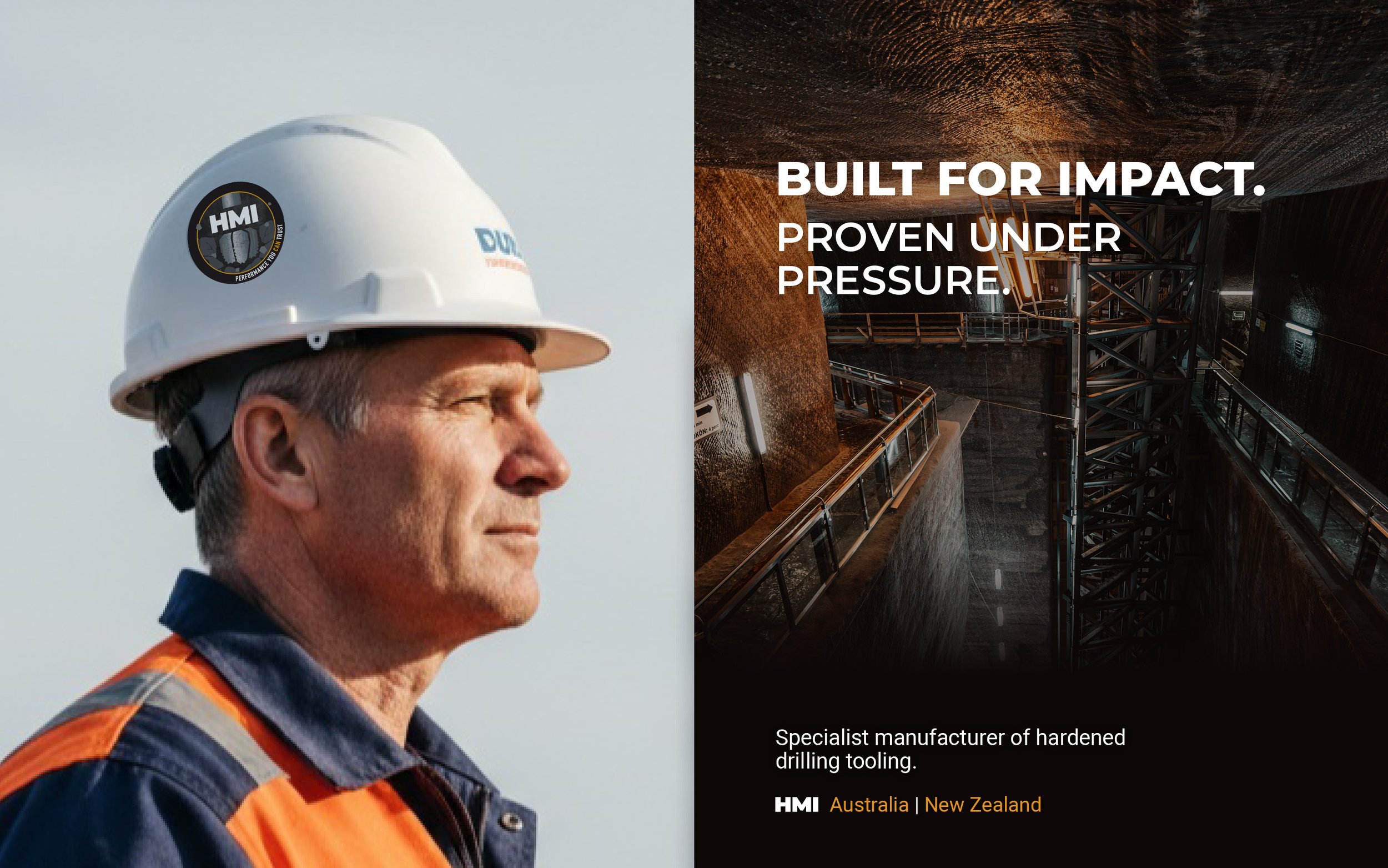 Sticker + Printed Ad Design for HMI