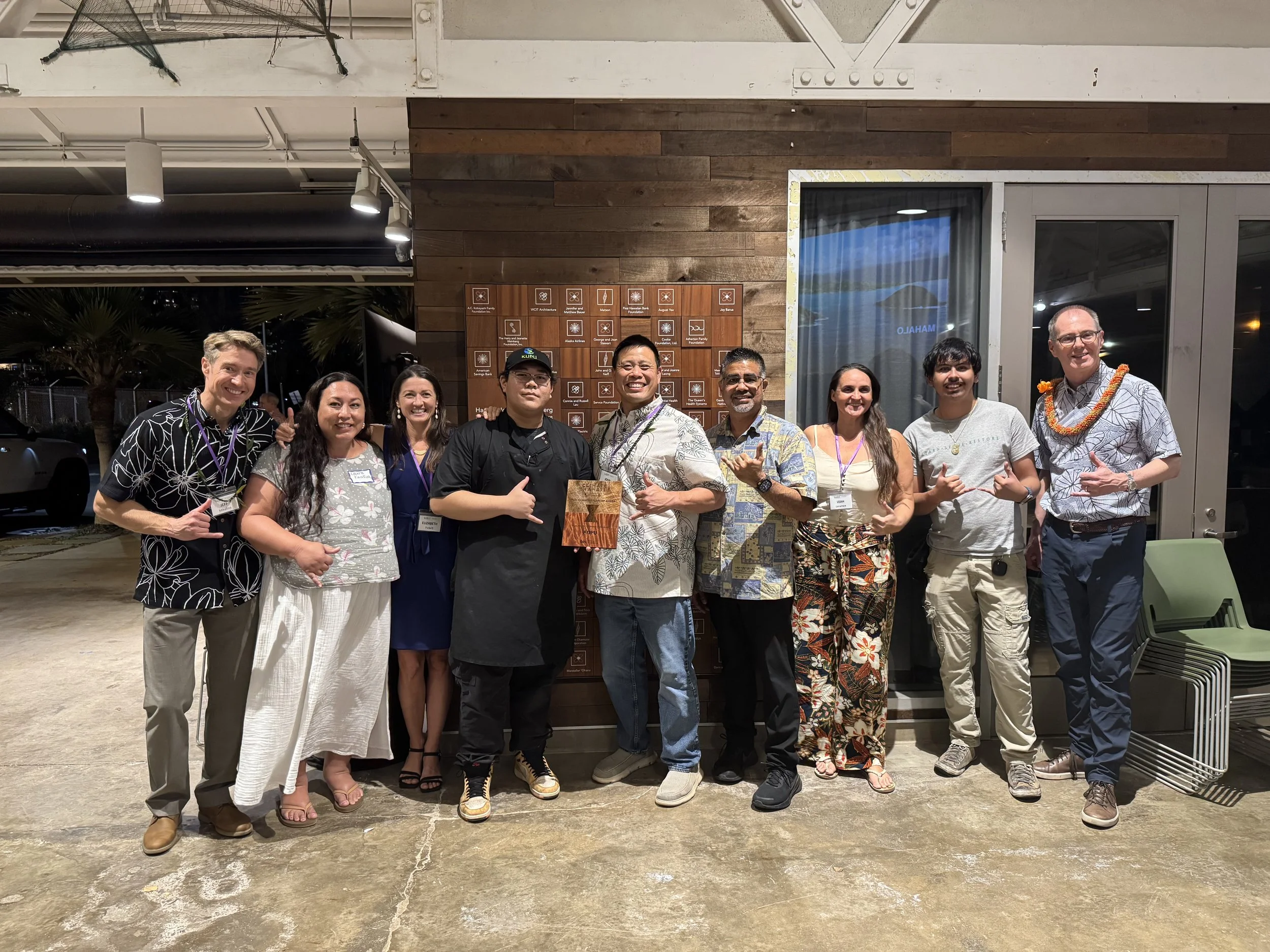 Kupu received the Non-Profit / Government Climate Advocate award
