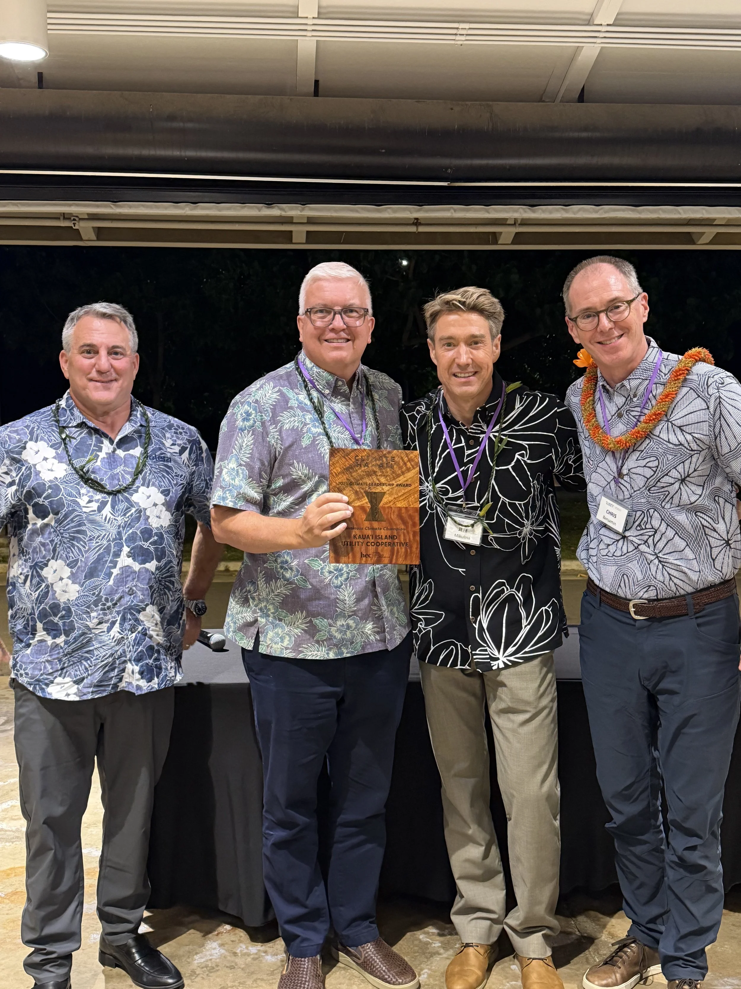 Kaua'i Island Utility Cooperative received the Business Climate Champion award 