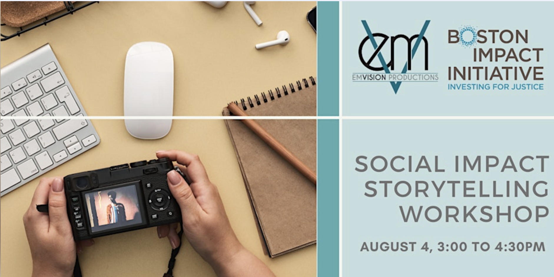 Social Impact Storytelling™ (Boston Impact Initiative. August 2021). We facilitated an online workshop on our Social Impact Storytelling™ framework to help businesses and non-profits leverage storytelling to grow.