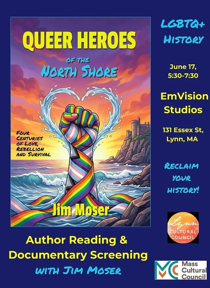 United Lynn Pride Announces Lineup for Pride Month. Article by Item Live (June, 8 2026). Article mentions "Queer Heroes" Author Reading & Film Screening hosted at EmVision Studios on July 17, 2026. 