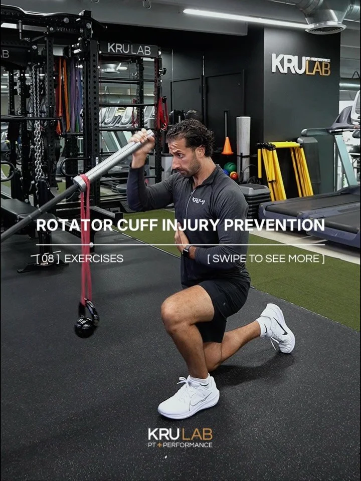 The shoulder is the most mobile joint in the body &mdash; mobility demands stability.

The rotator cuff controls how the humeral head moves within the socket. Training it means working rotation, scapular mechanics, and load control together.

	1.	Sca