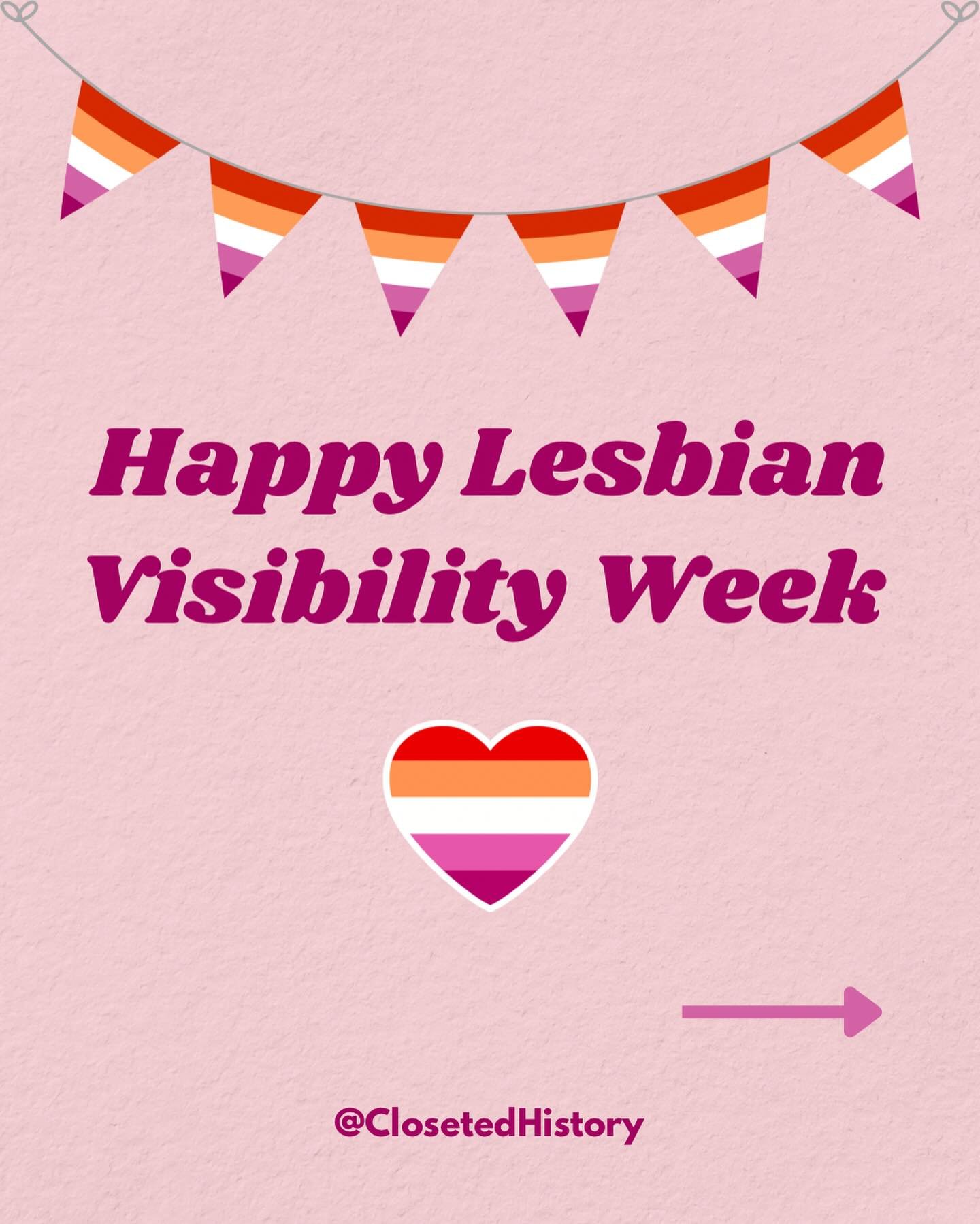 Happy Lesbian Visibility Week 🩷🤍🧡

(re-upload: I made an error and initially listed bisexual in with aro, ace, and non binary lesbians. I'm sorry and it was an honest clerical error on my part and did not proofread enough but wanted to correct the