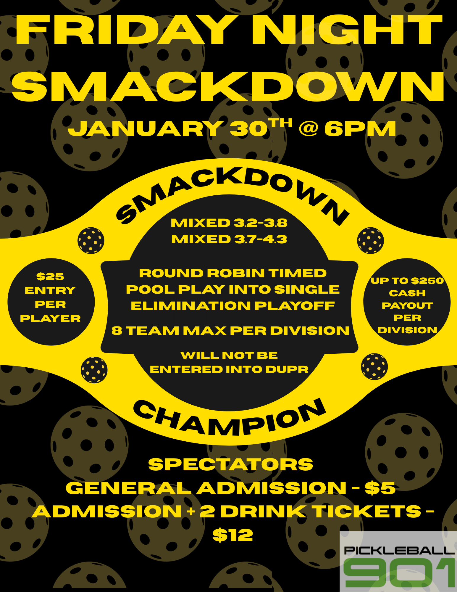 3.7-4.3 Mixed Doubles Friday Night SmackDown