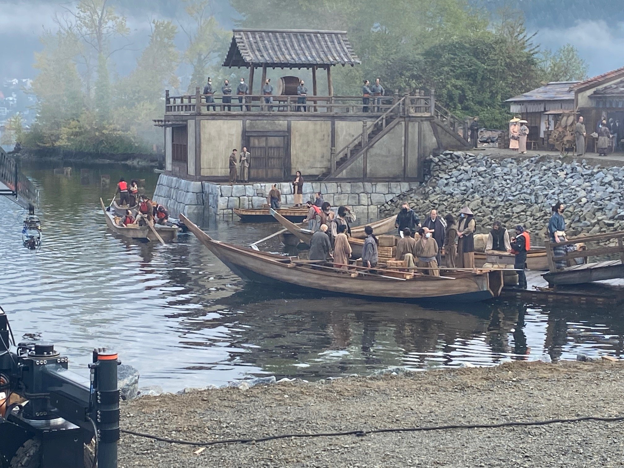 A still from the shooting of Osaka Harbor. (Dean Eilertson)