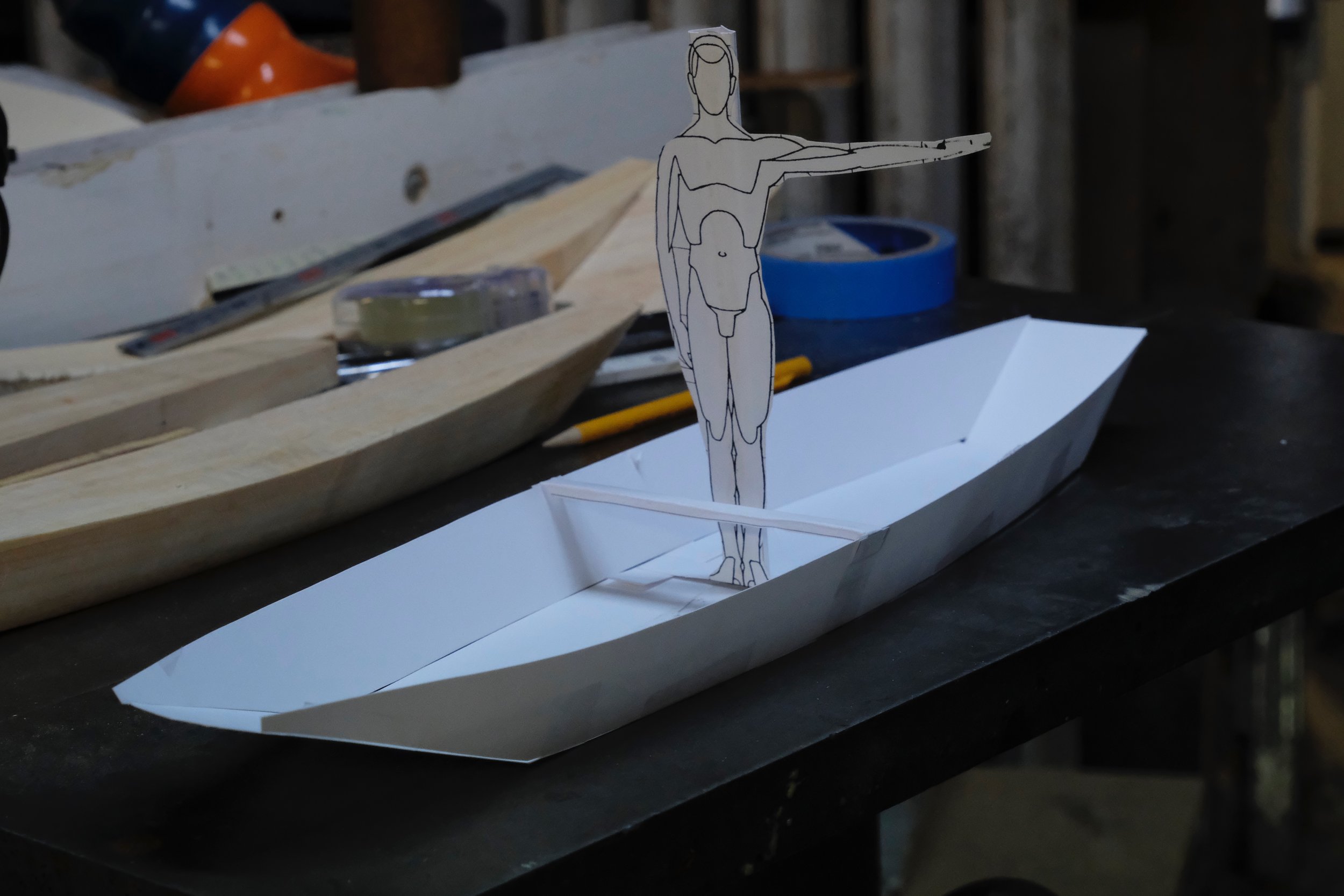 I like using scale models to work out design questions. Like Japanese boatbuilders I always work in 1/10th scale.