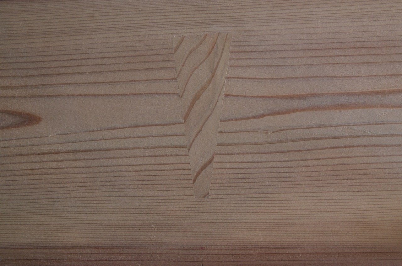 A plug trimmed flush.