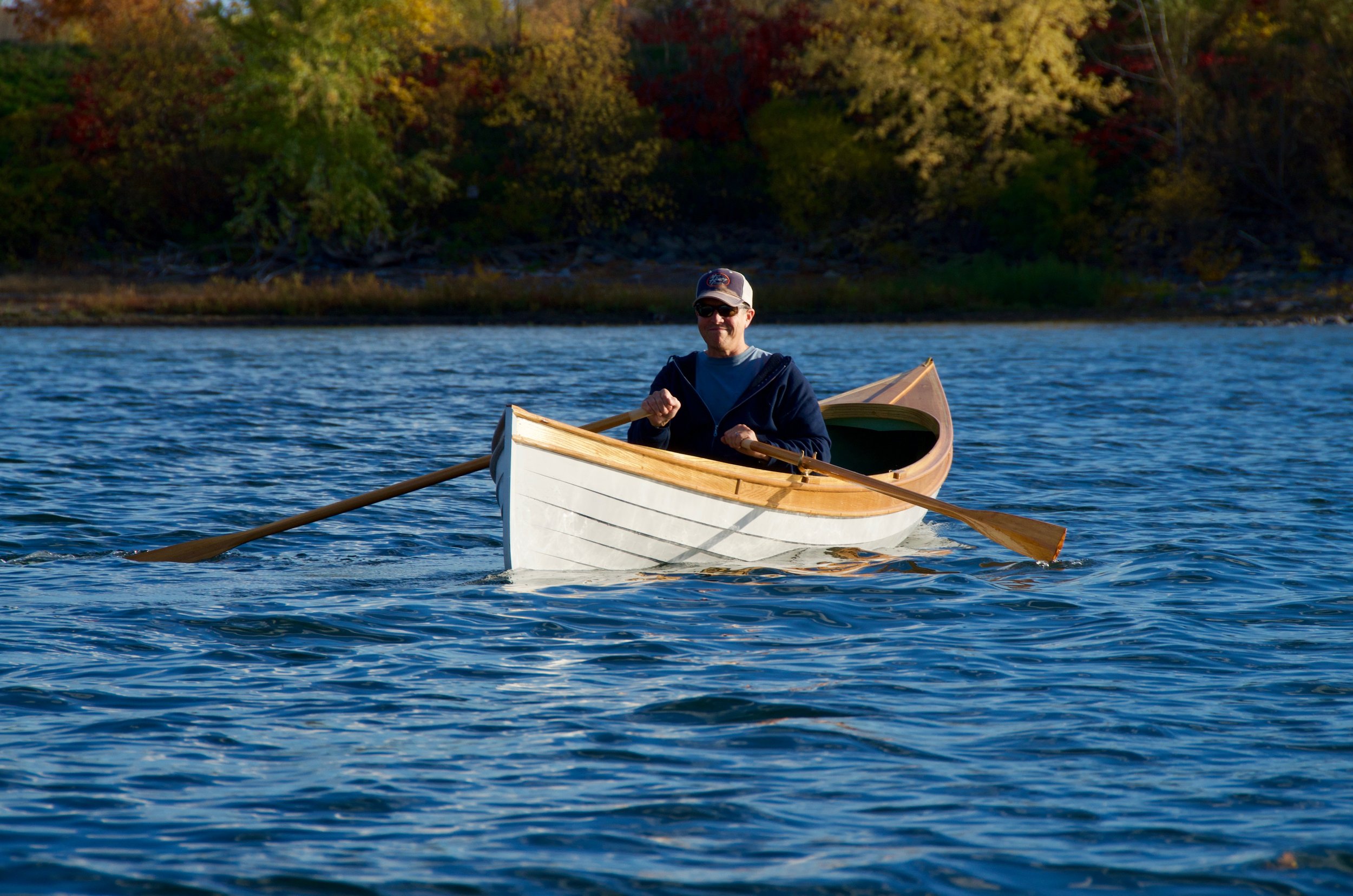 The owner, a very experienced rower, has said this design performs beautifully.