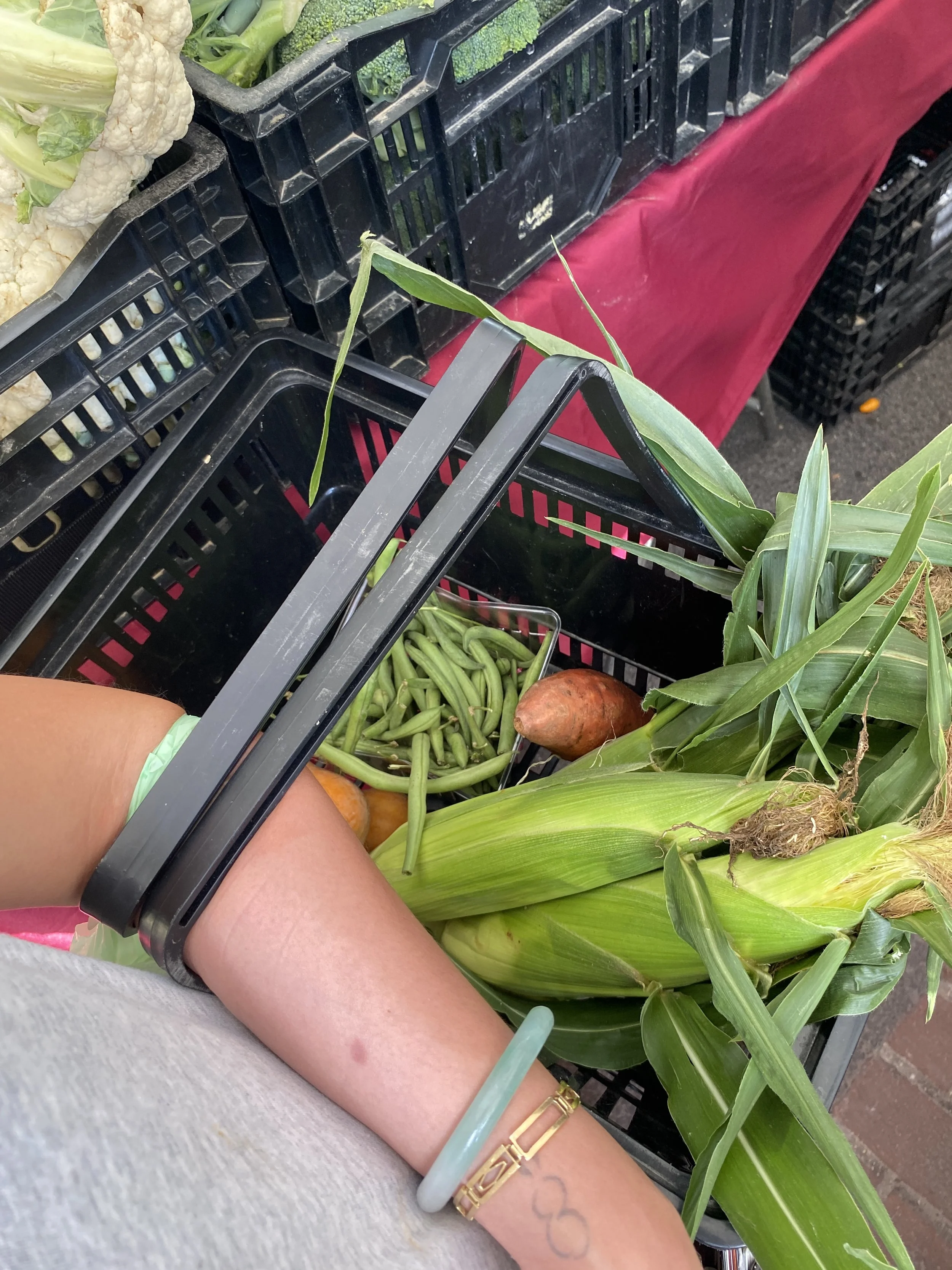 farmer's market produce haul