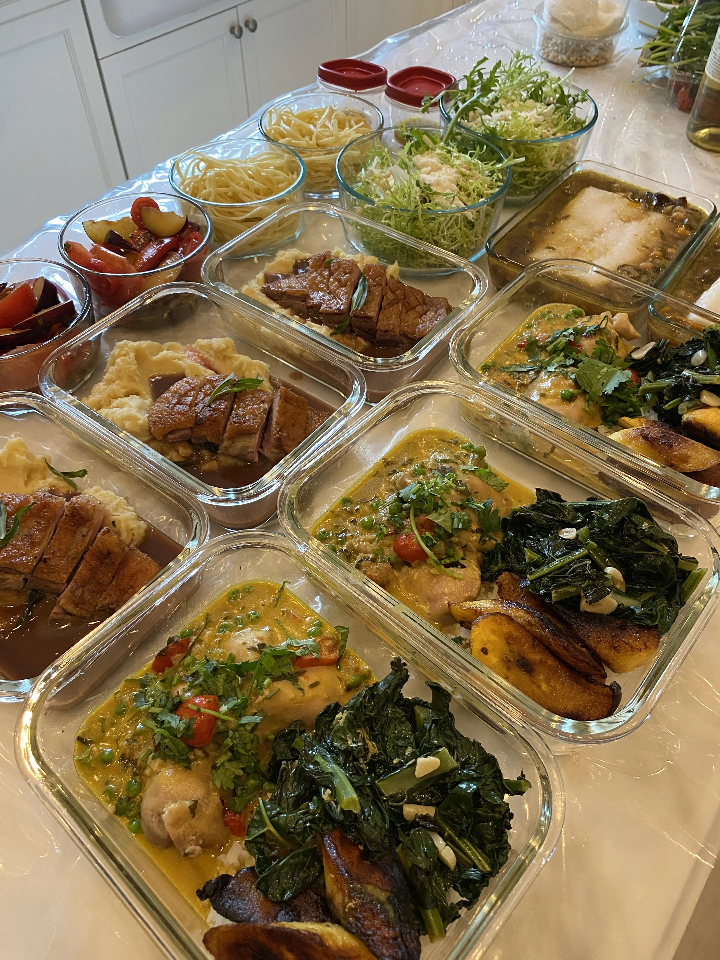 personal chef meal preparations portioned